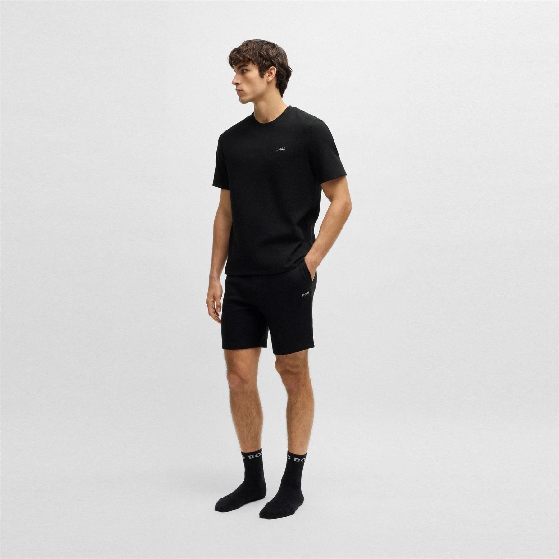Boss BOSS Bodywear Waffle T Shirt with Structured Design
