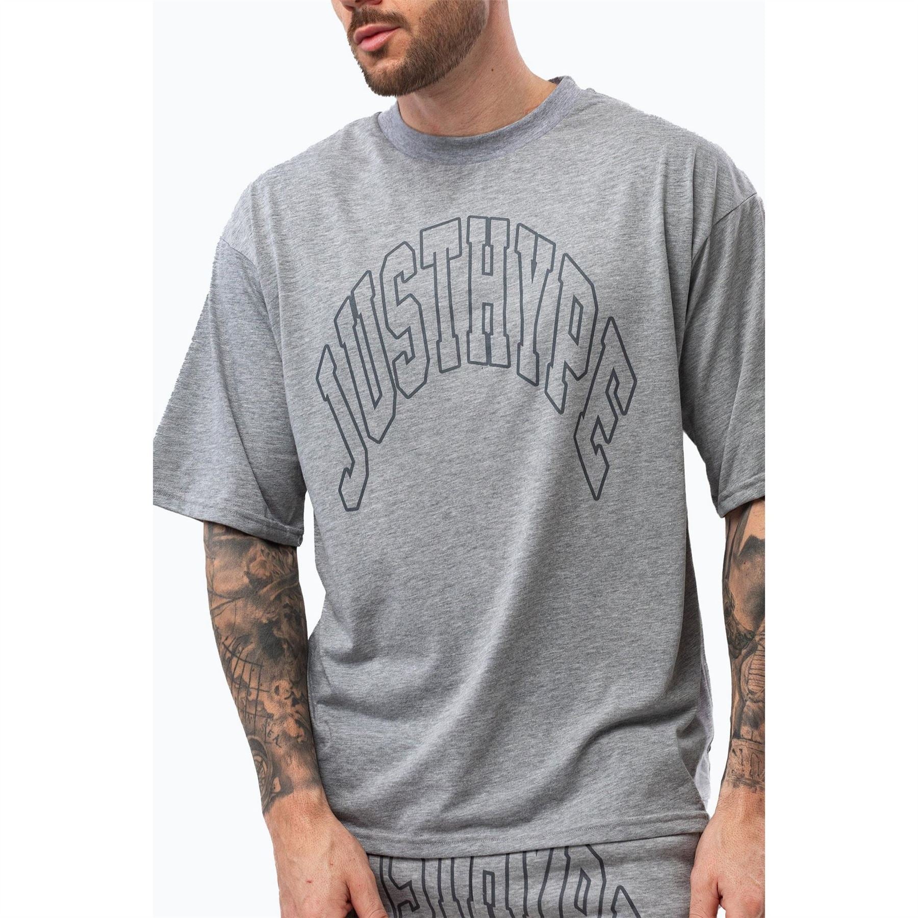 Hype Arch Lettering Crew Neck Regular Fit T-Shirt