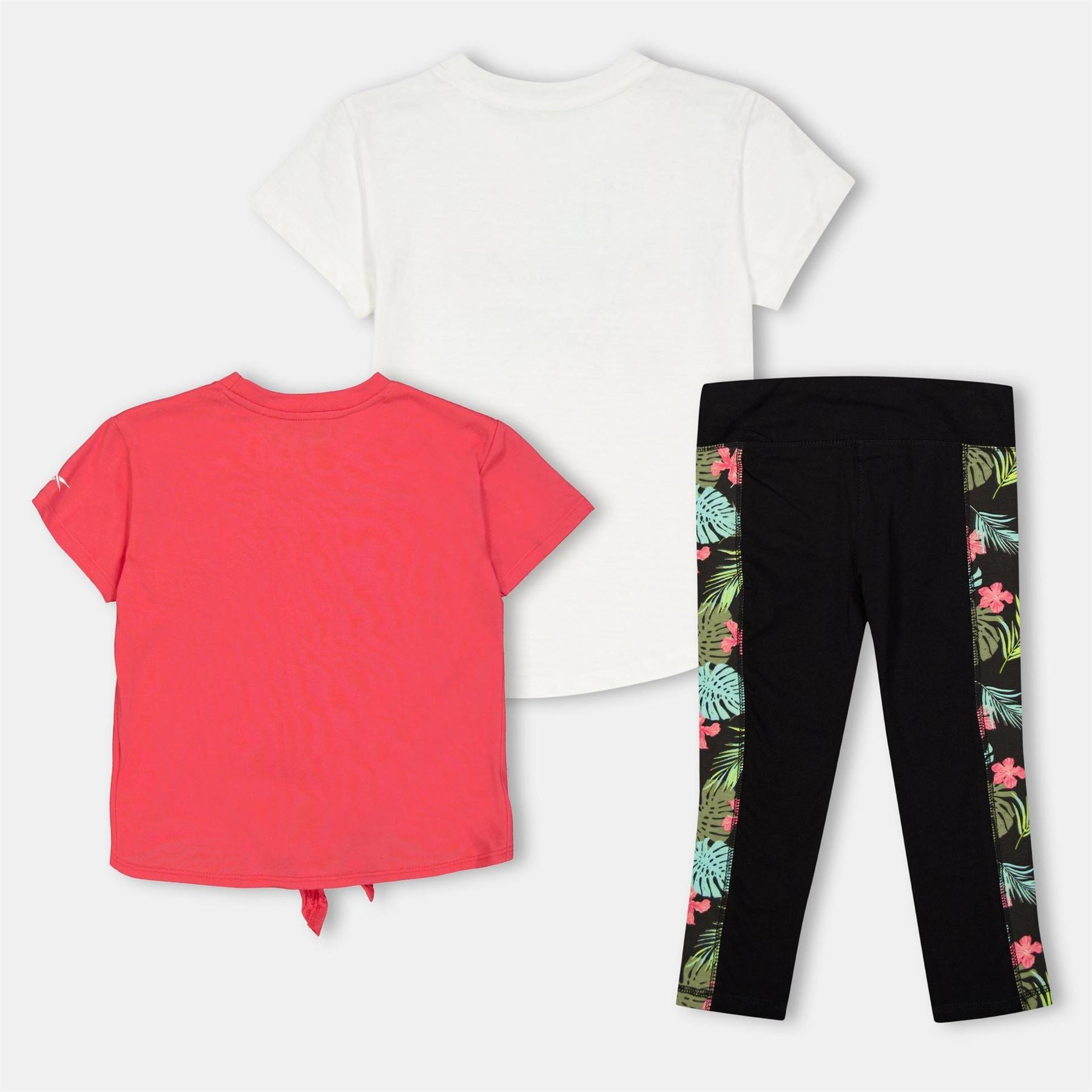 Reebok Crew Neck Short Sleeve T-Shirt Legging Coord Set