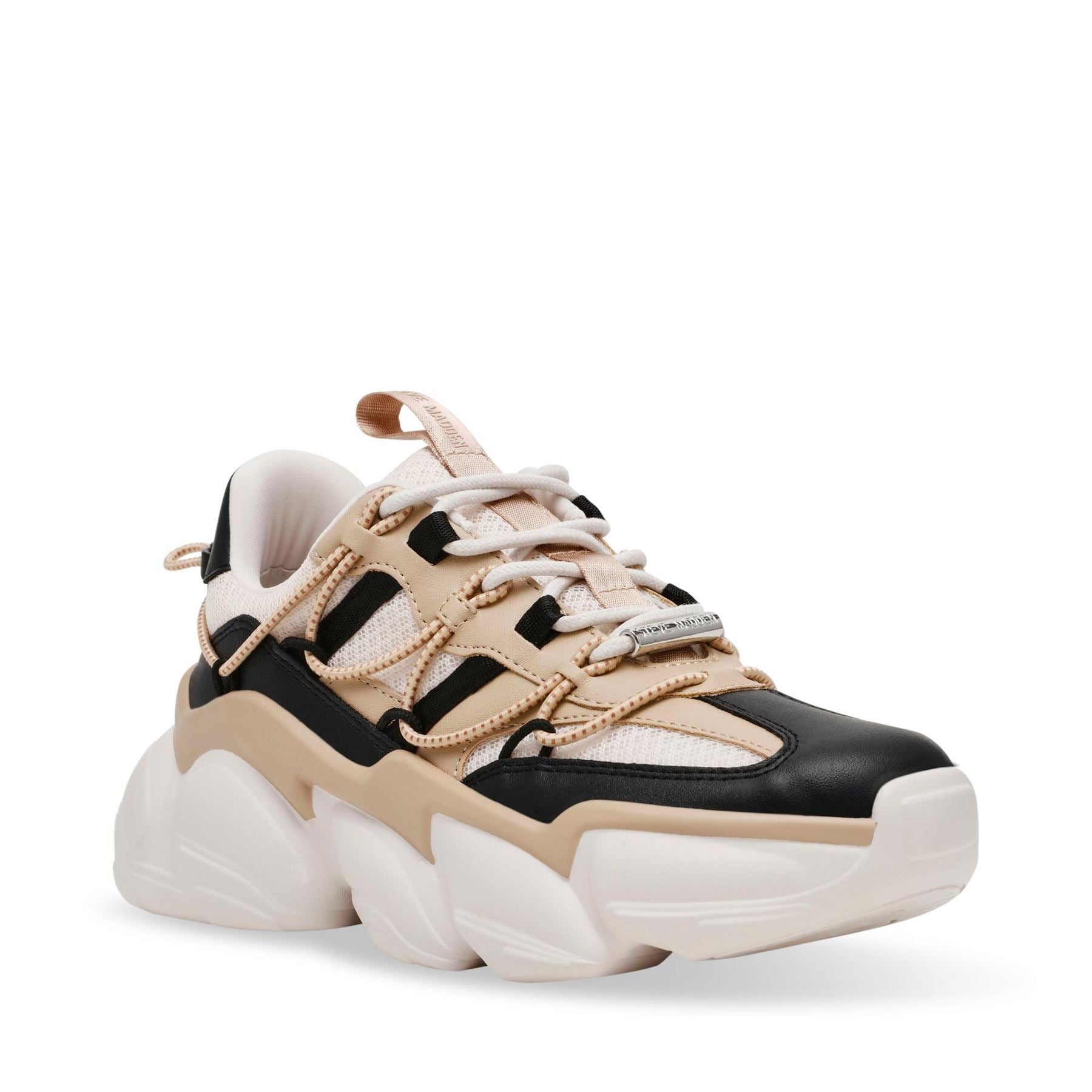 Steve Madden Spectator Lace Up Flat Chunky Heel Sneakers