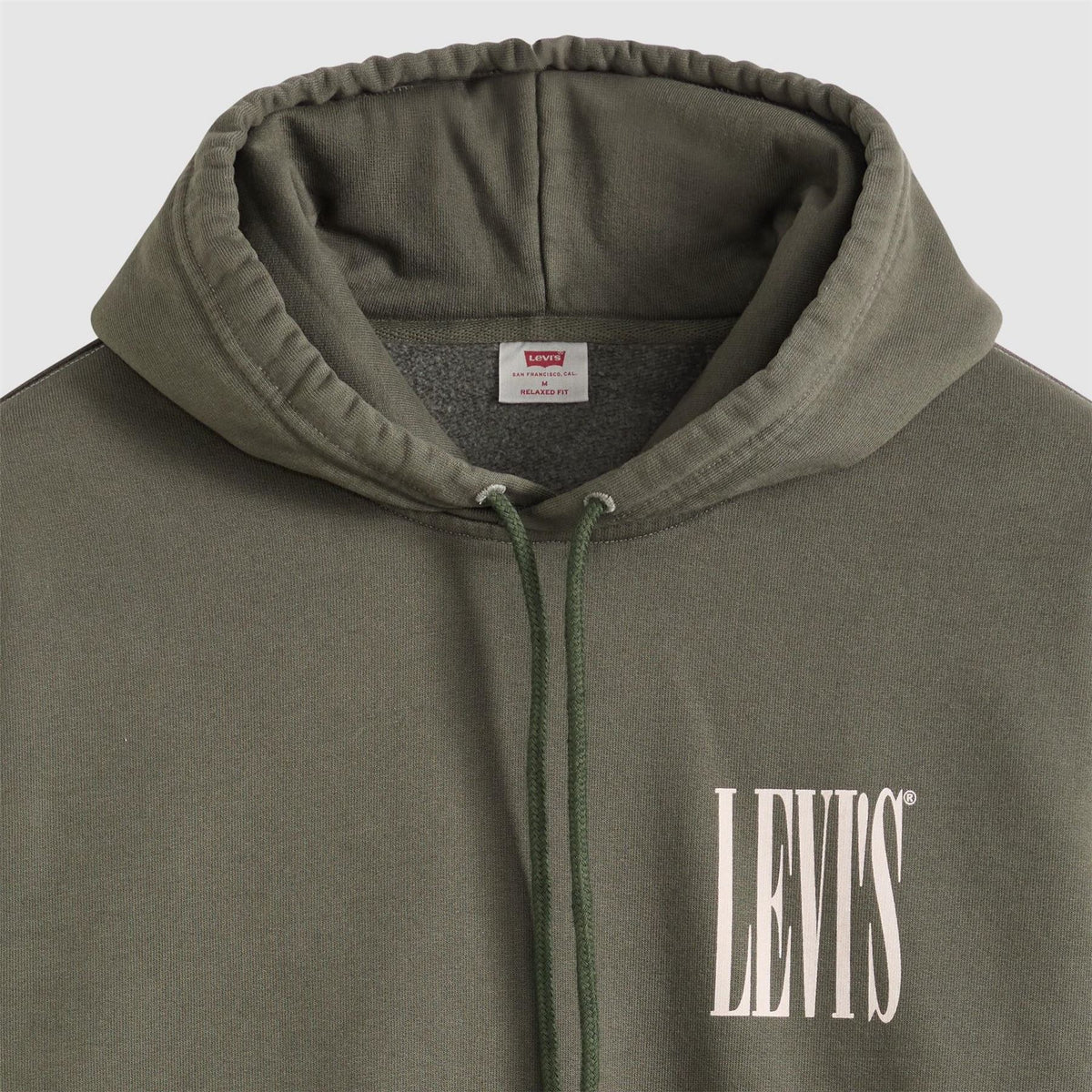 Levis Relaxed Fit Hooded Neck Text Graphic Sweatshirt