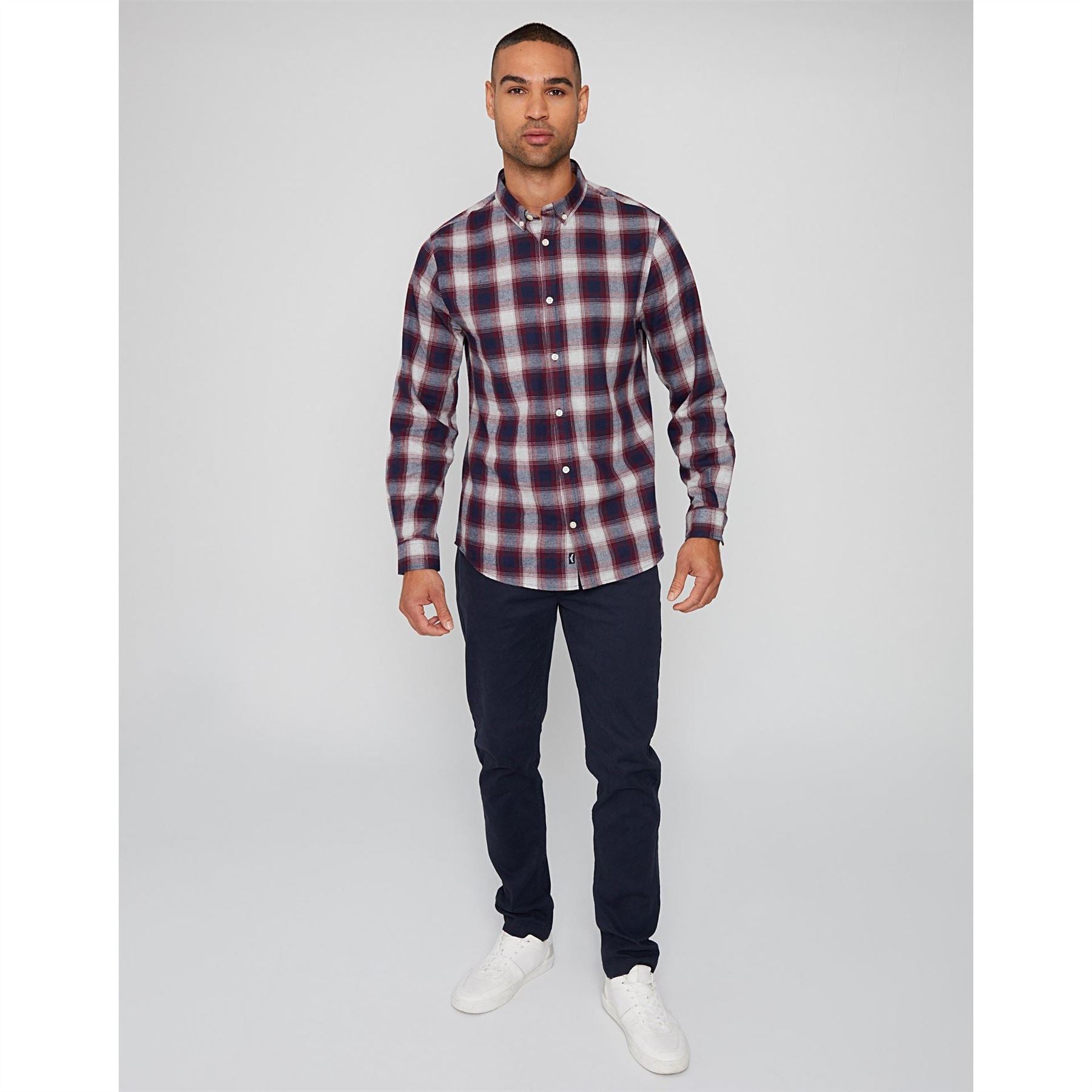Threadbare Flannel Check Long Sleeve Shirt