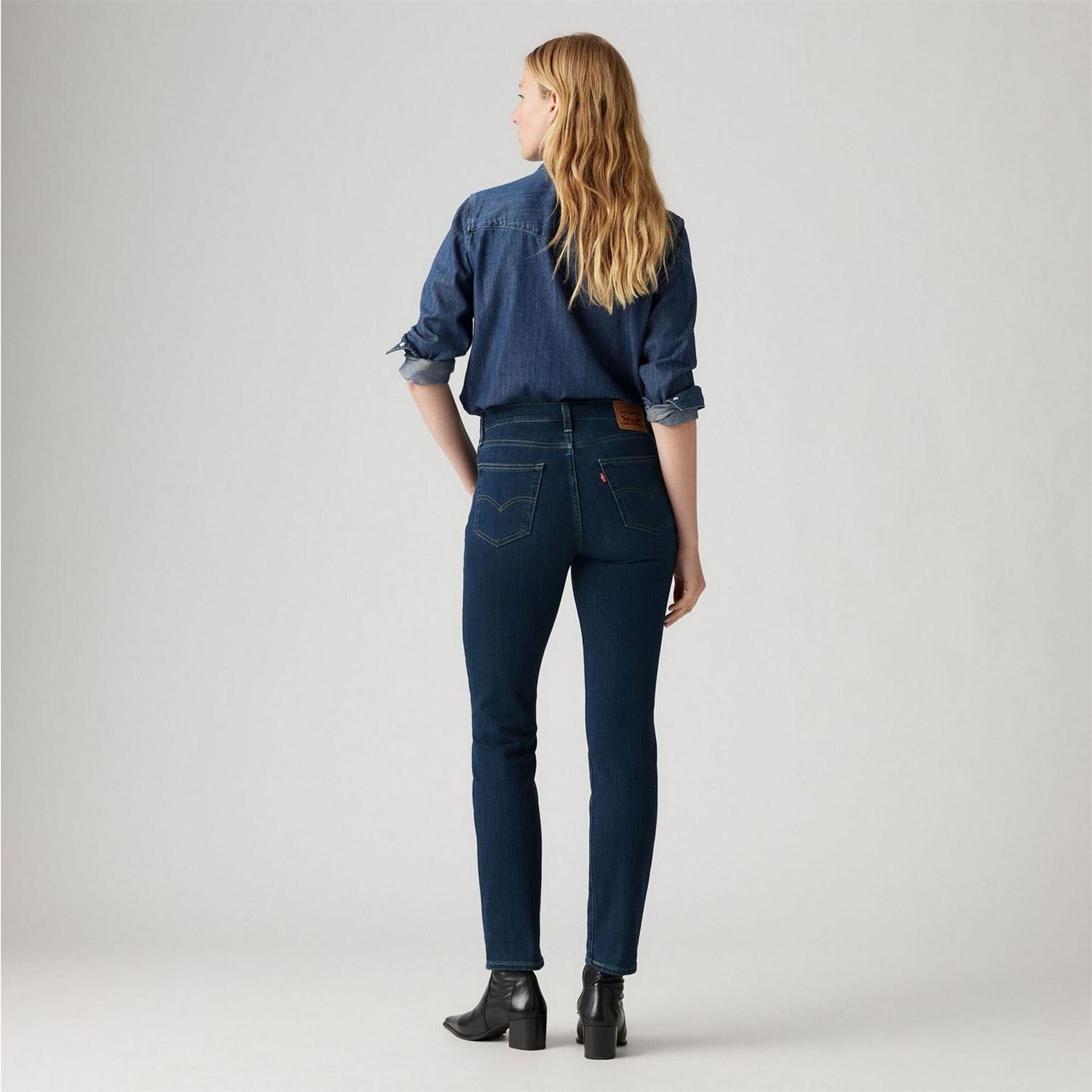 Levis High Rise Straight Fit Jeans