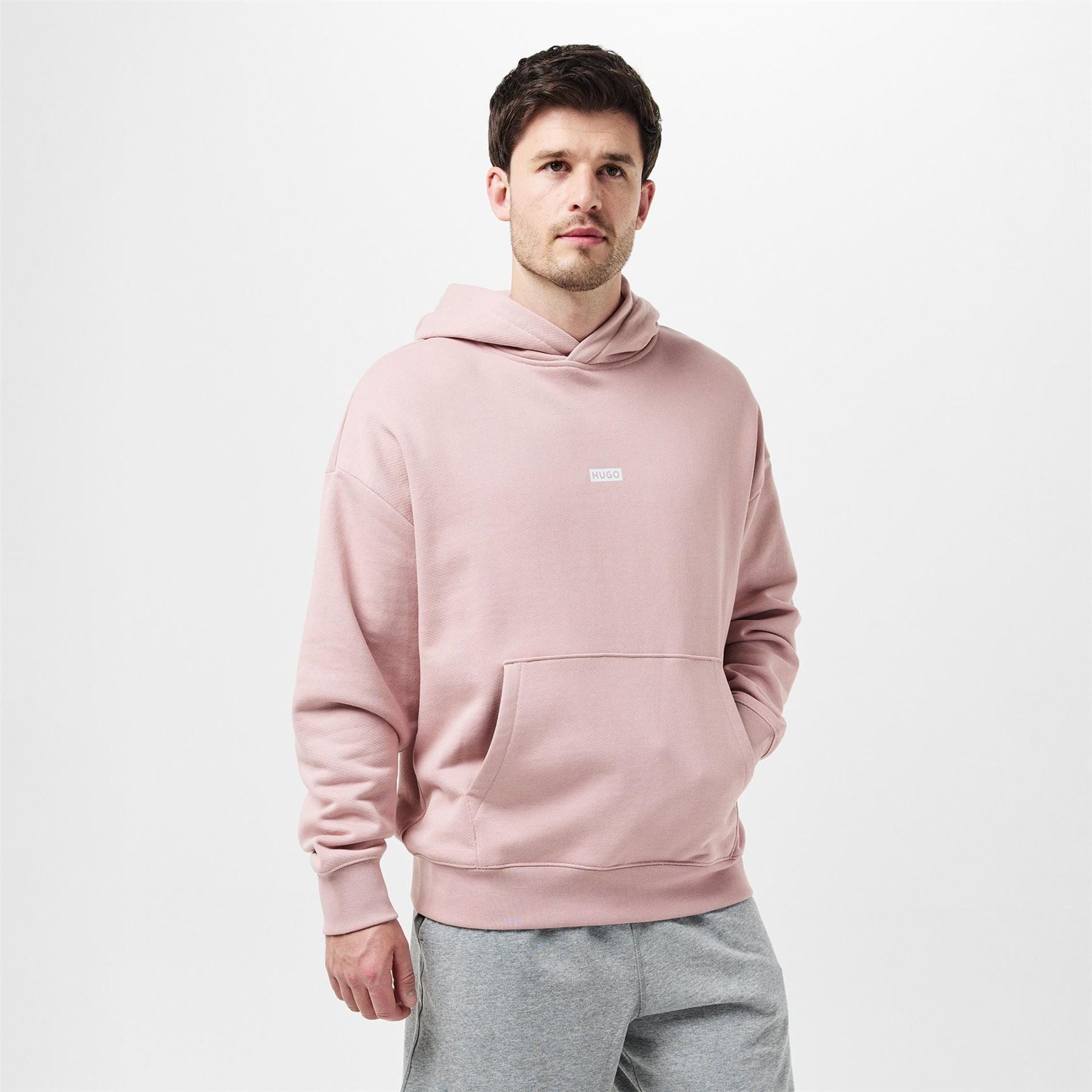 Hugo HUGO Nazardo Drawstring Hoodie with Modern Logo Detail