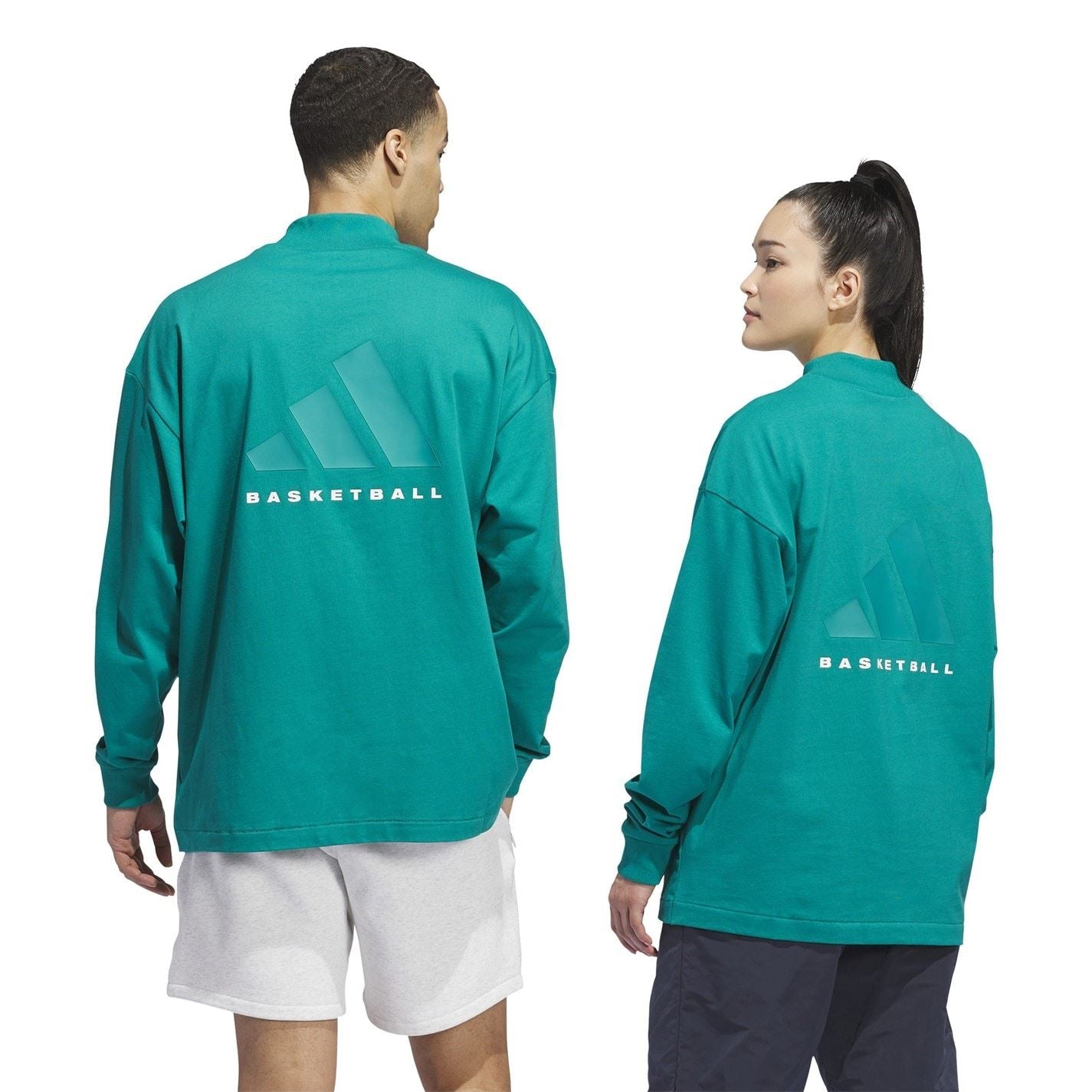 adidas Mens Basketball Long Sleeve Tee T-Shirt