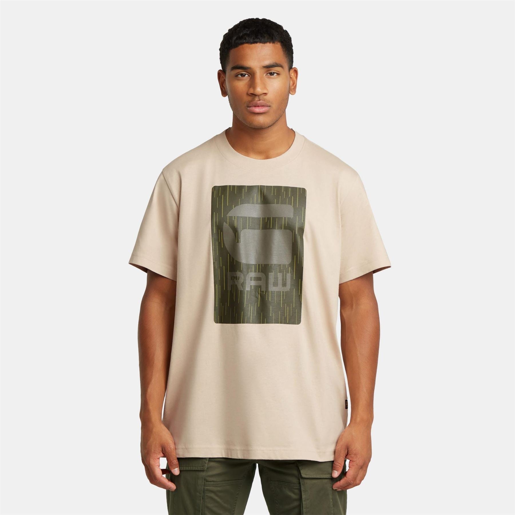 G Star Box Print Crew Neck Short Sleeve Boyfriend T-Shirt
