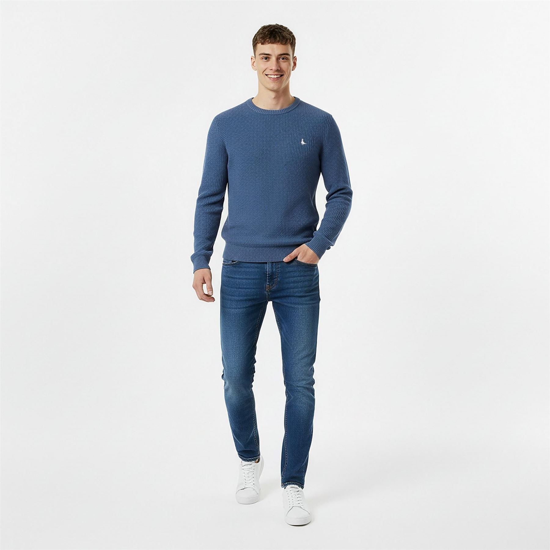 Jack Wills Mens Linus Seed Stitch Crew Neck Jumper