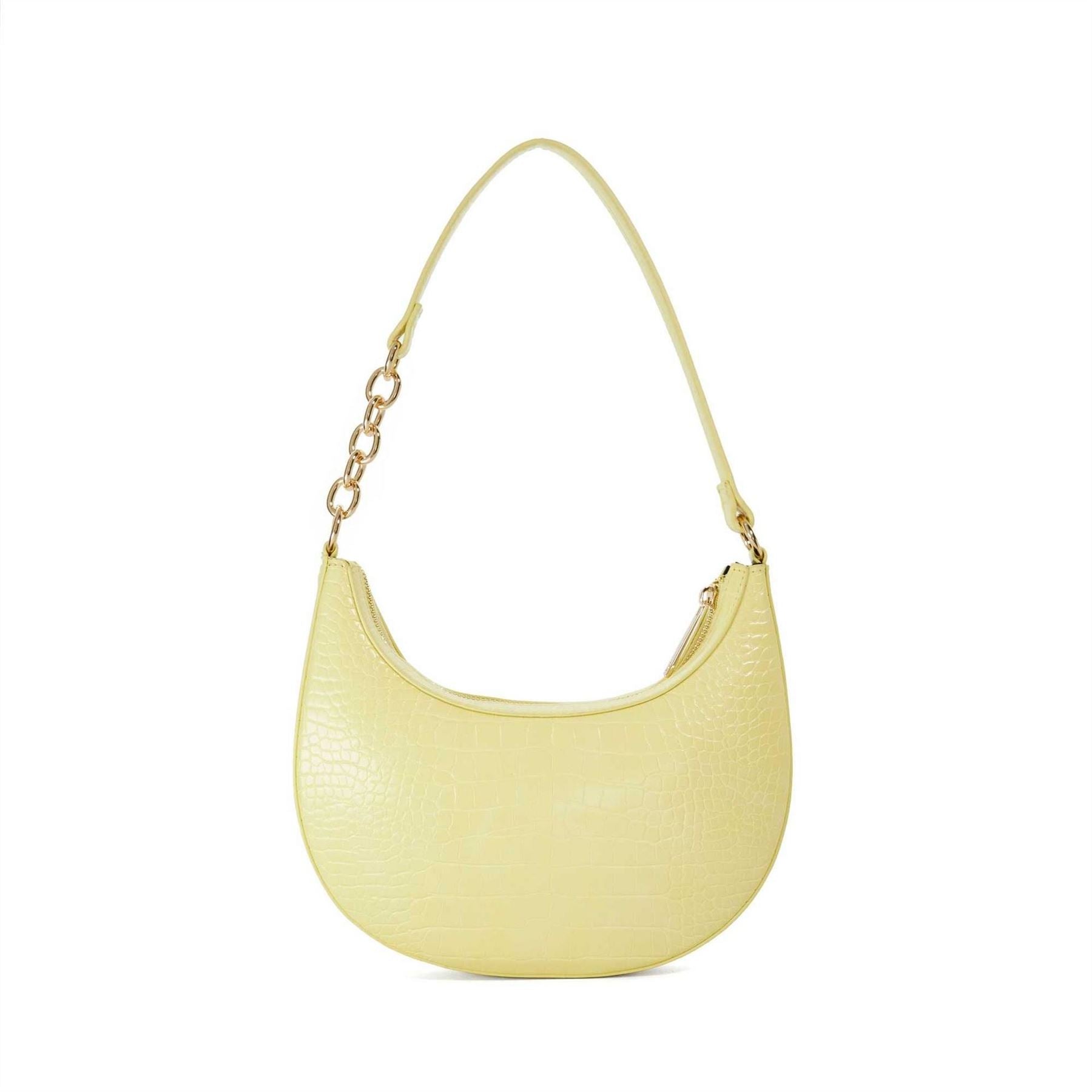 Dune London Diversion Marble Patterned Crescent Hobo Bag