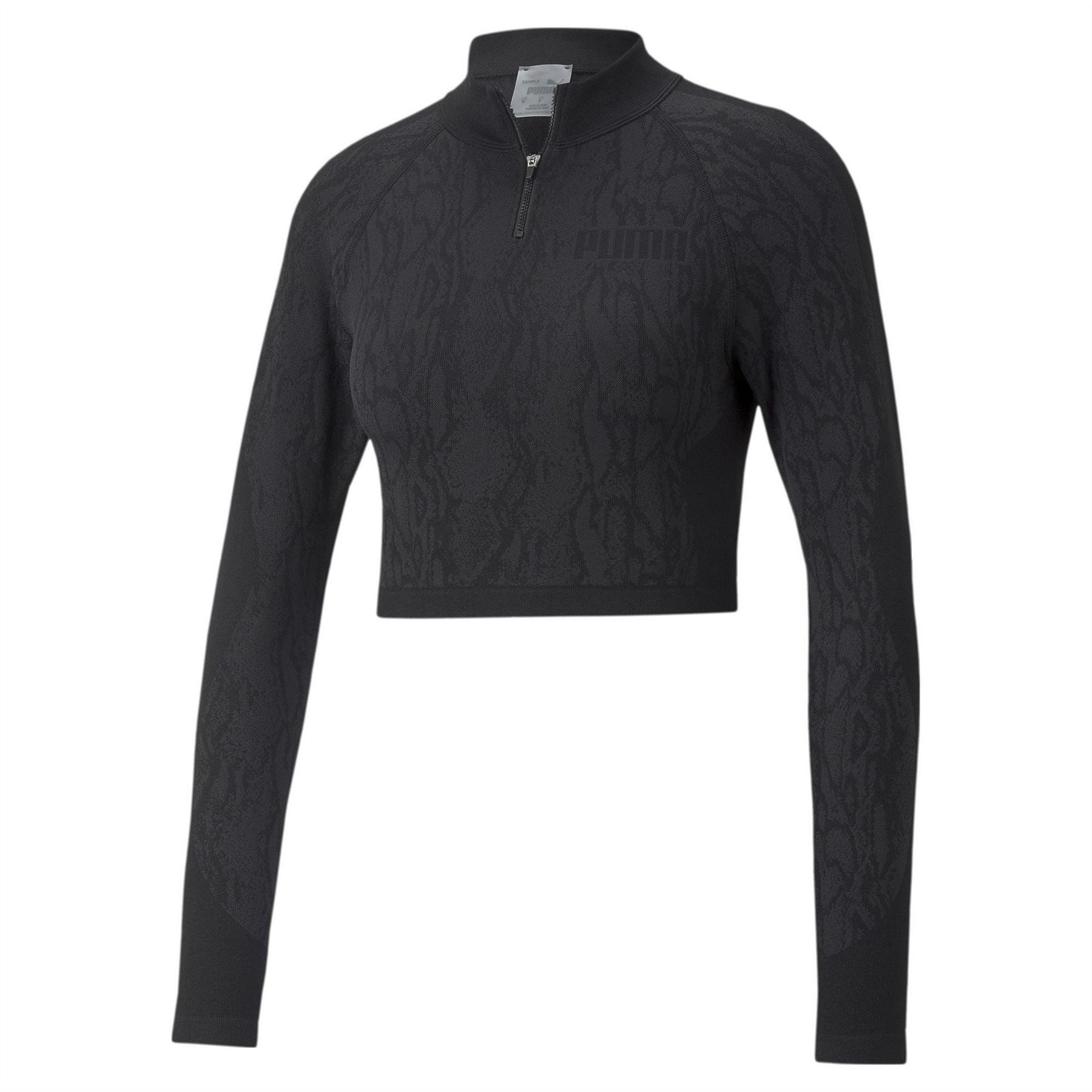 Puma Womens Cropped Quarter Zip Top
