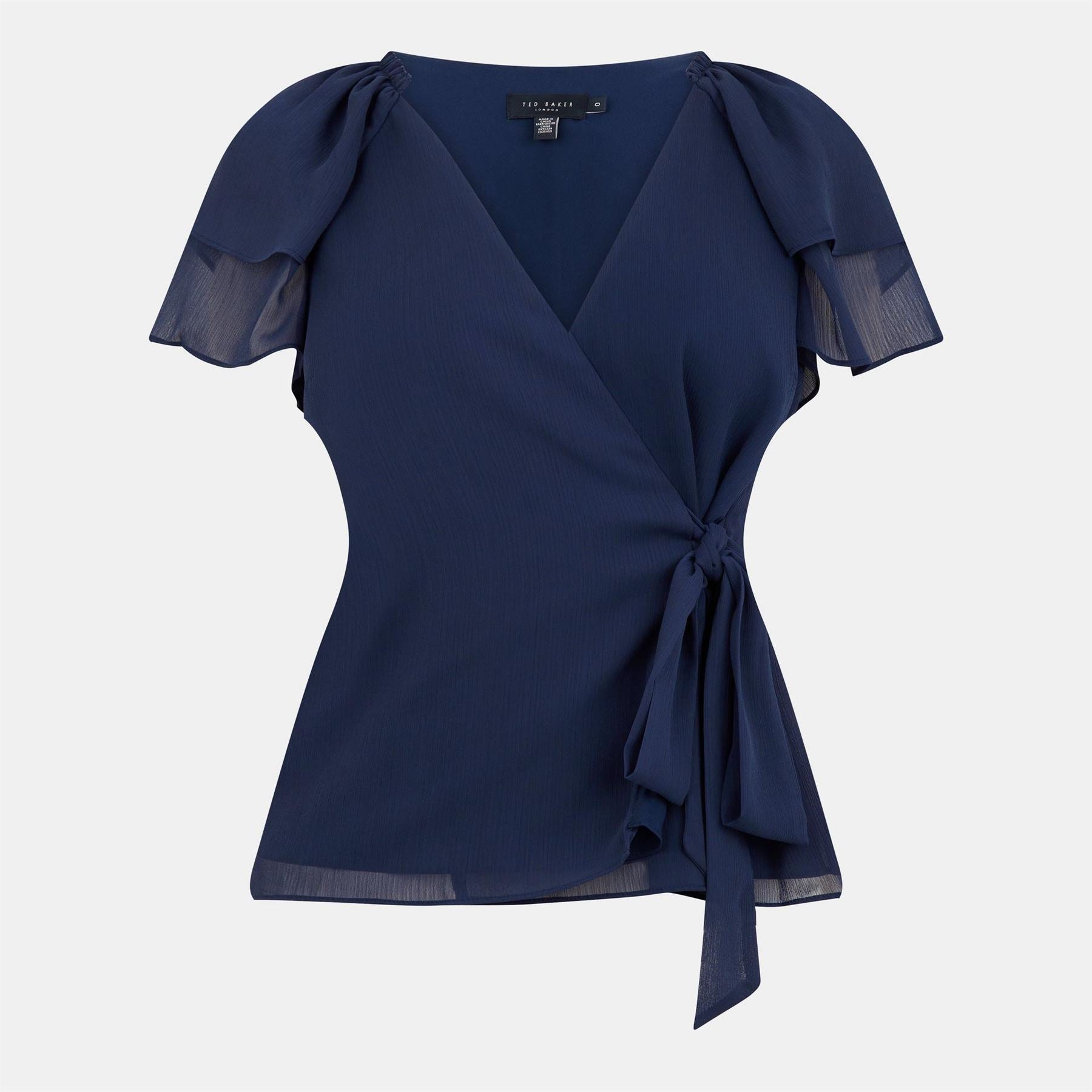 Ted Baker Relaxed Fit Flutter Sleeve Wrap Blouse
