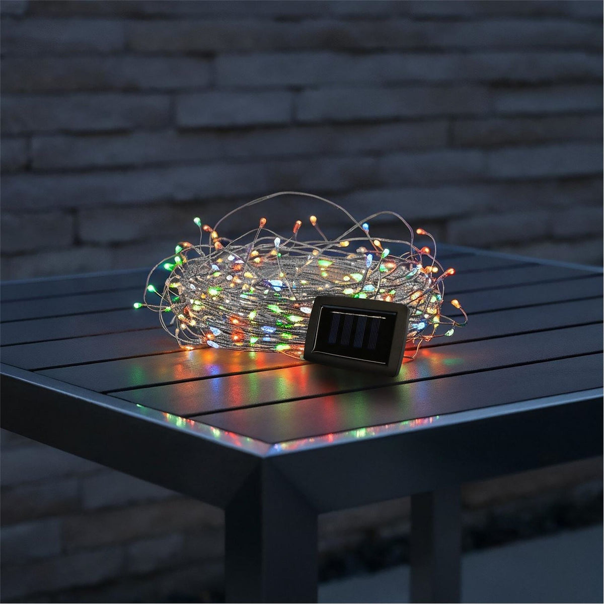 Streetwize Led String Lights   20m Solar Multi Coloured