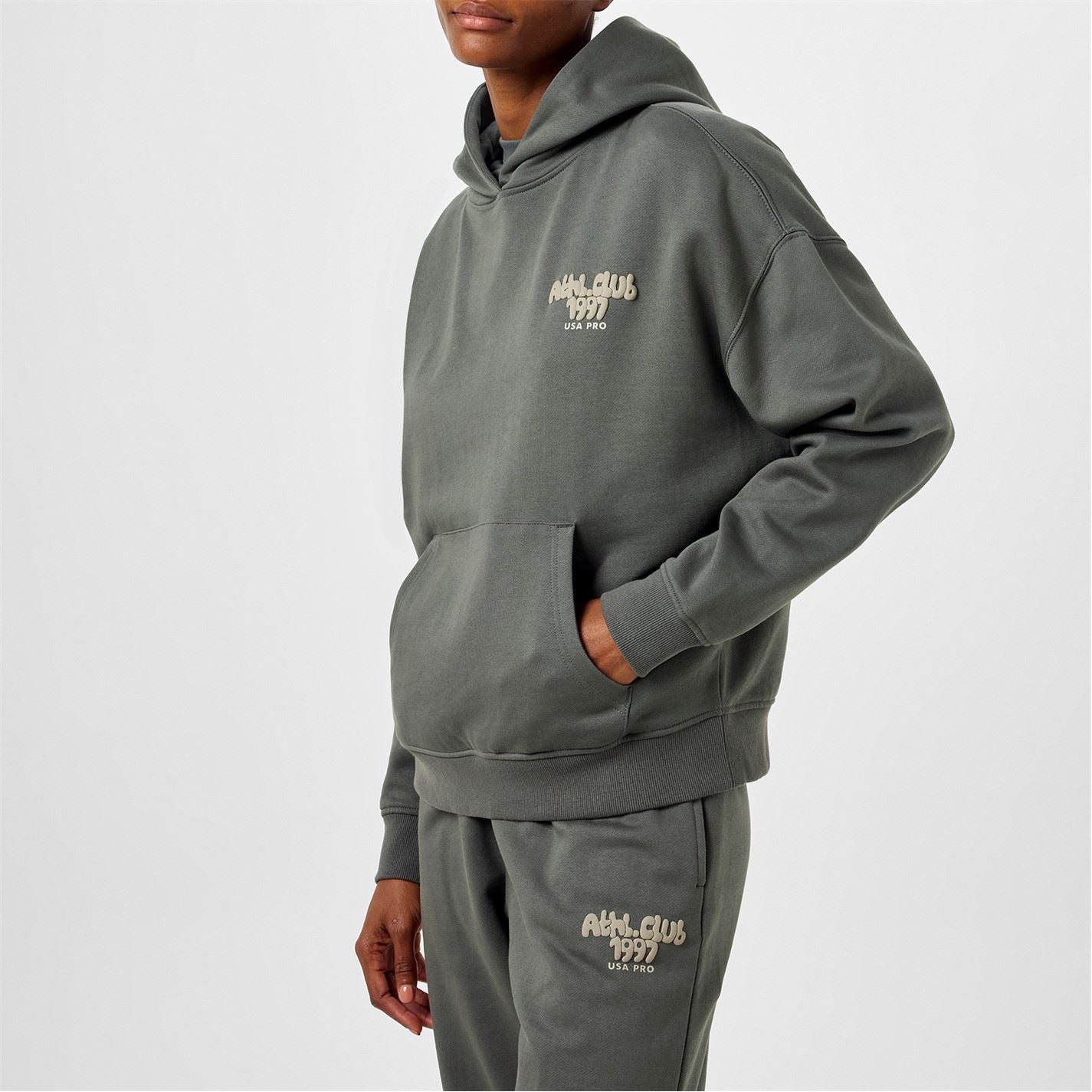 USA Pro Oversize Fit Hooded Graphic Sweatshirt