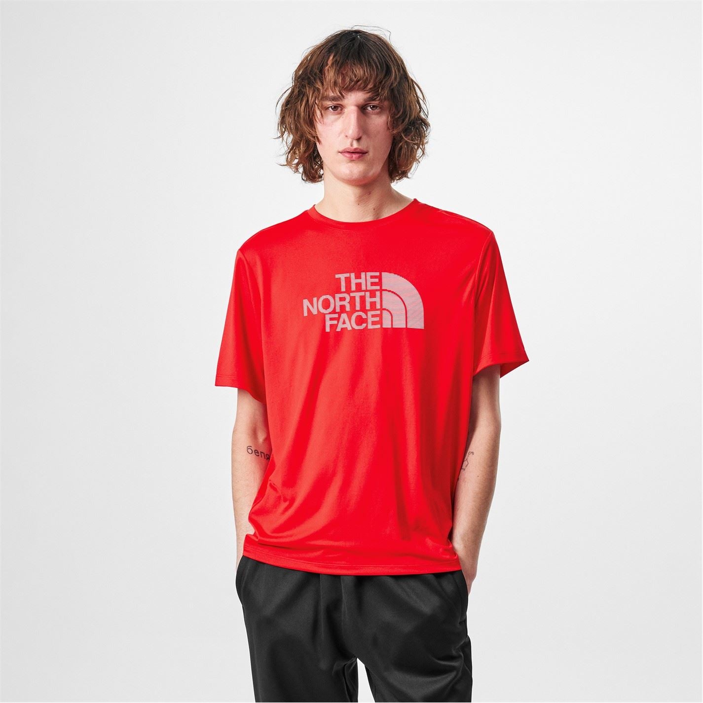The North Face Mens North Face M 24 7 S S Easy Tee Reg High Risk R T-Shirt