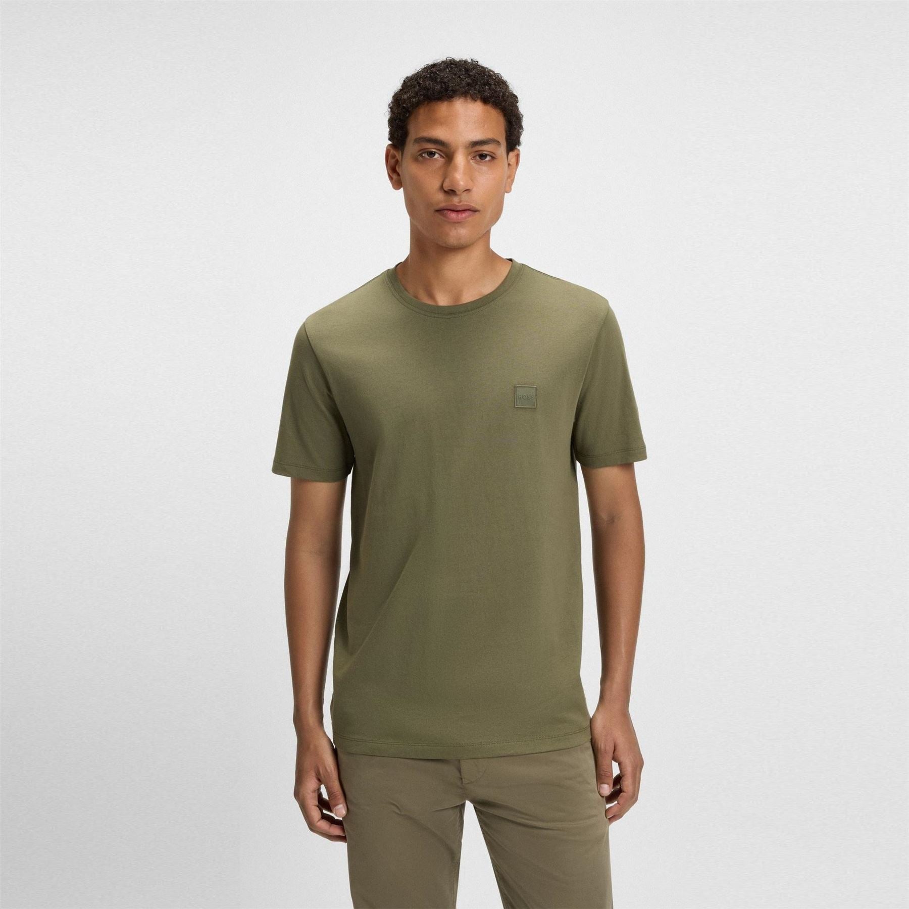 Boss BOSS ORANGE Tales T Shirt with Logo Patch Premium Cotton