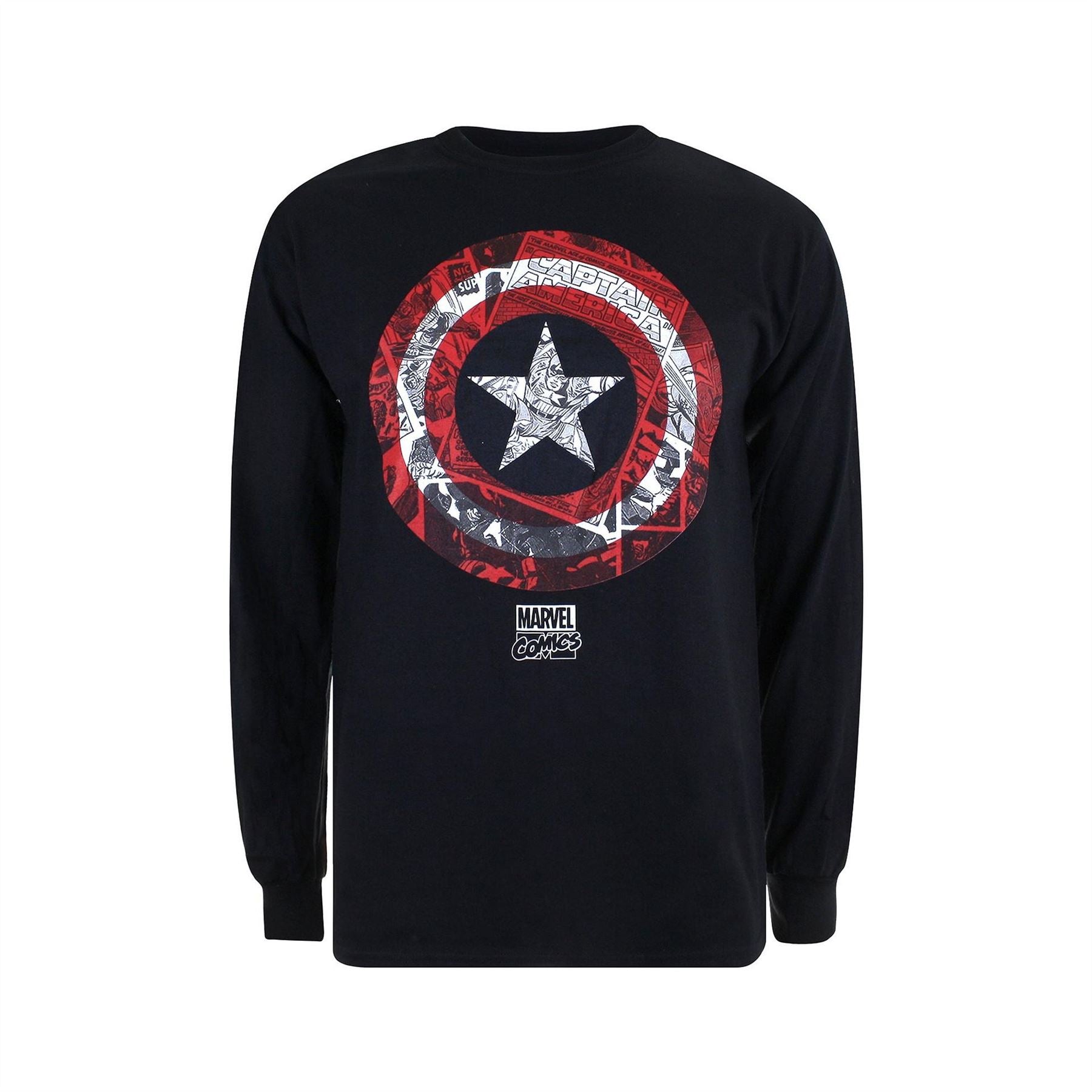 Marvel Comics DC Super Heroes Graphic Crew Neck Long Sleeve T-Shirt