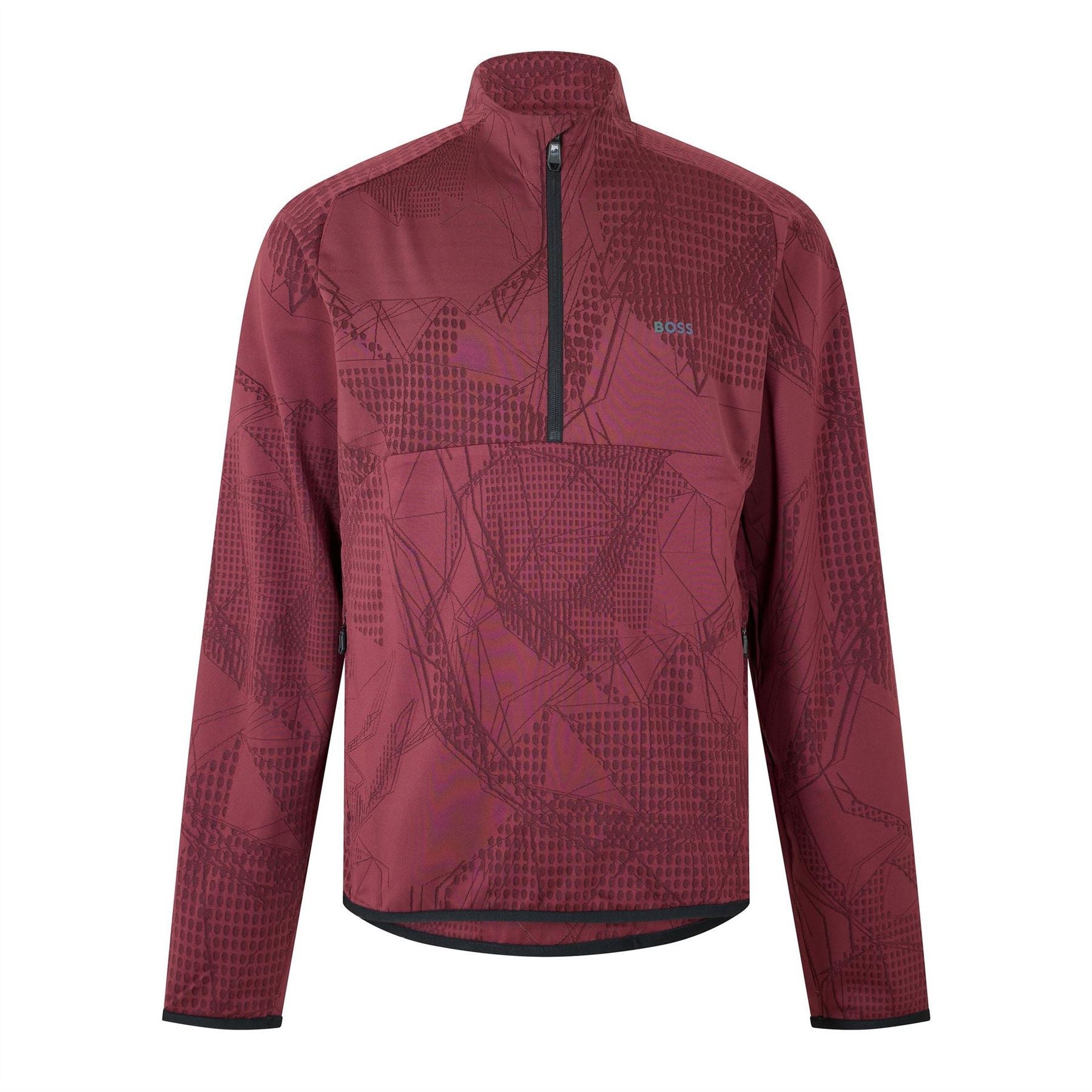 Boss Desert Active Funnel Neck High Collar Long Sleeve T-Shirt