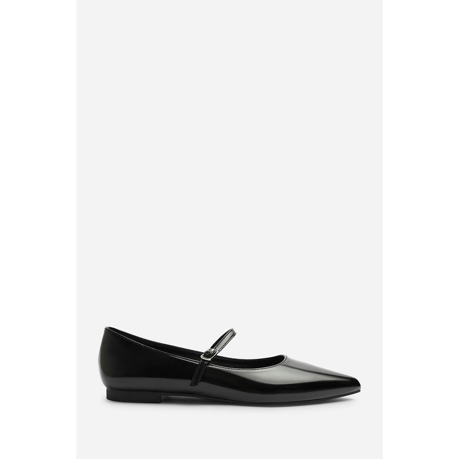 Wheres That From Pointed Toe Mary Jane Front Strap Ballet Flats