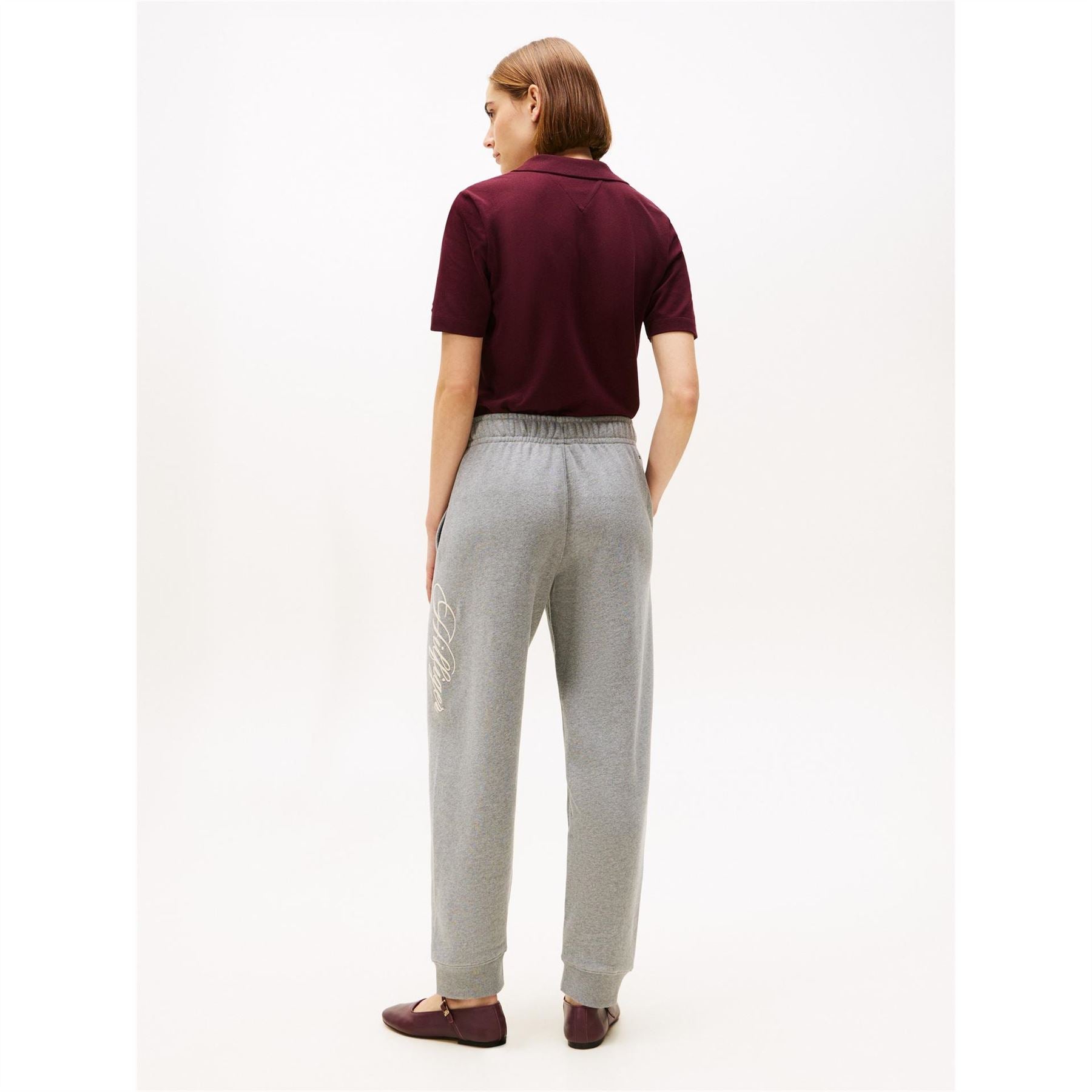 Tommy Hilfiger Script Closed Hem Fleece Joggers