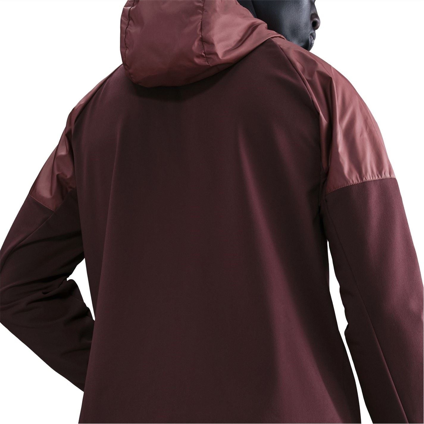 Nike Wint Miler Solid Patterned Hooded Drawstring Running Jacket