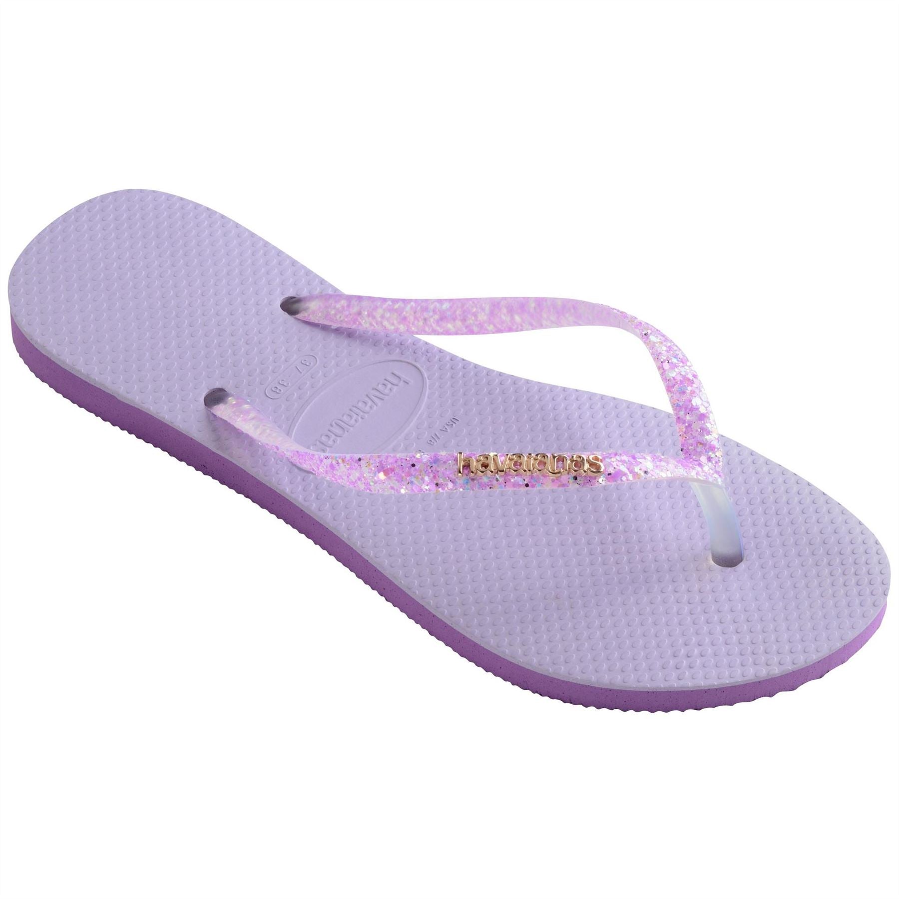 Havaianas Womens Hav. Slim Glitter Flourish Macaron Flip Flops