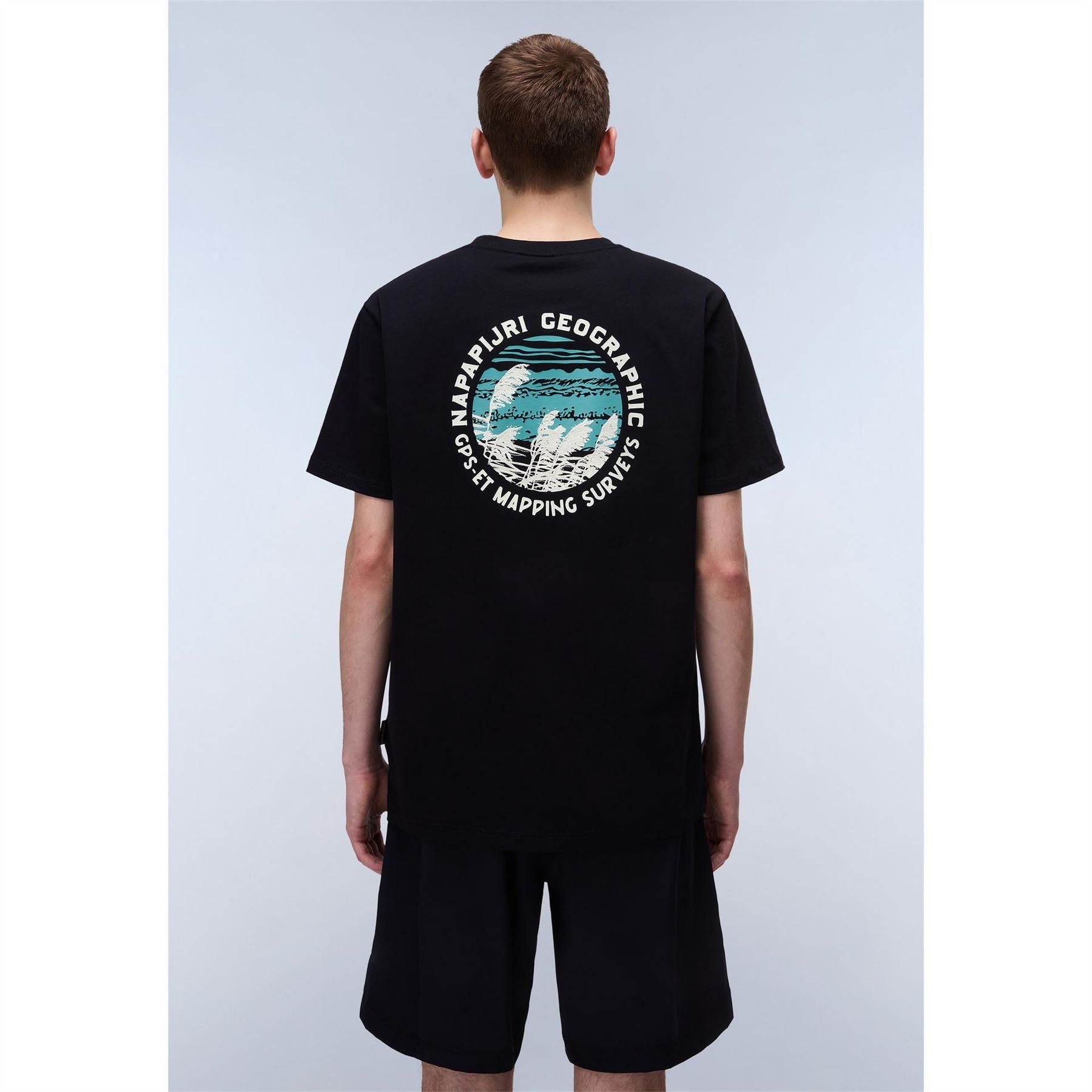 Napapijri Vignoni Geographic Print Regular Fit Crew Neck Short Sleeve T-Shirt