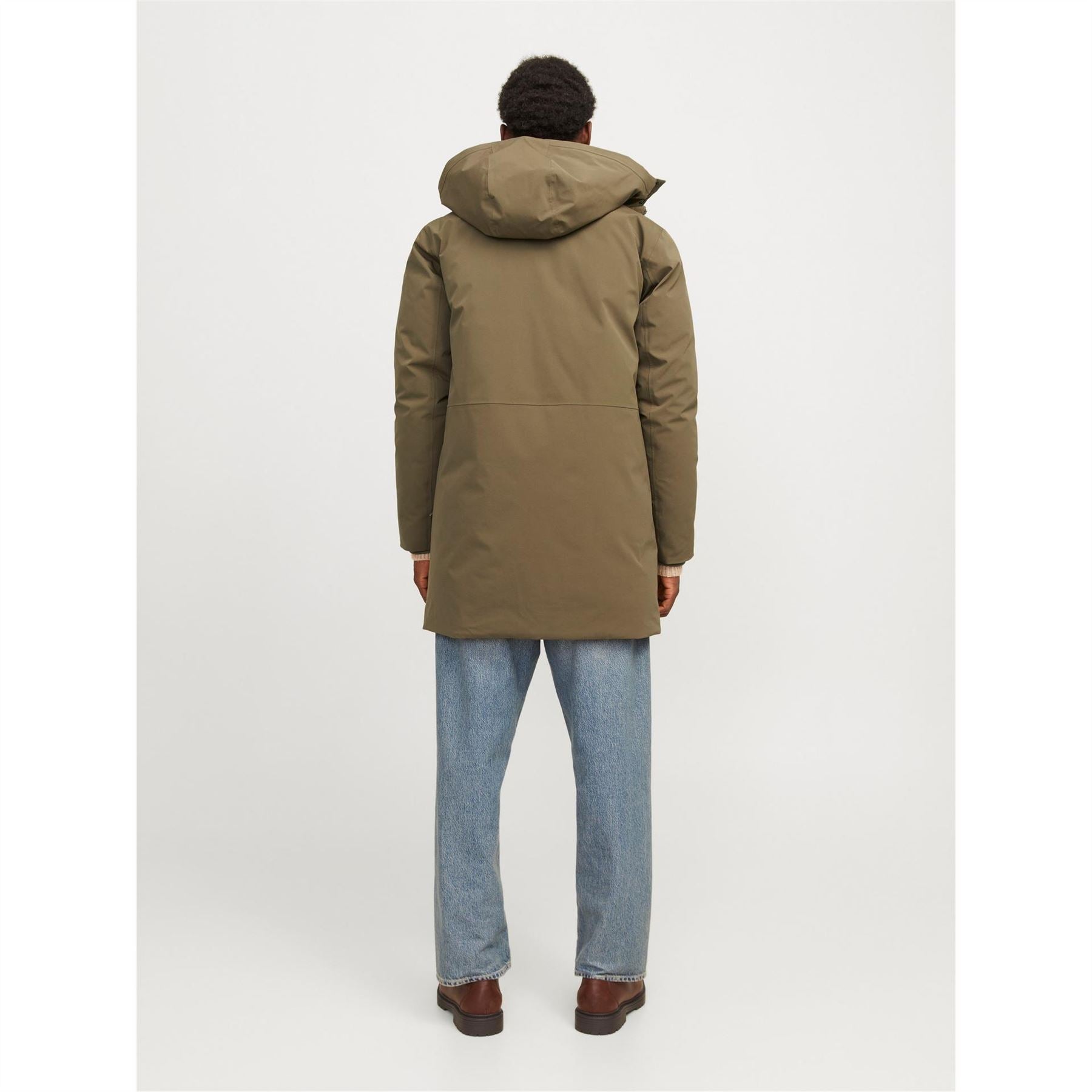 Jack and Jones Wave Hooded Parka Coat with Flap Pocket