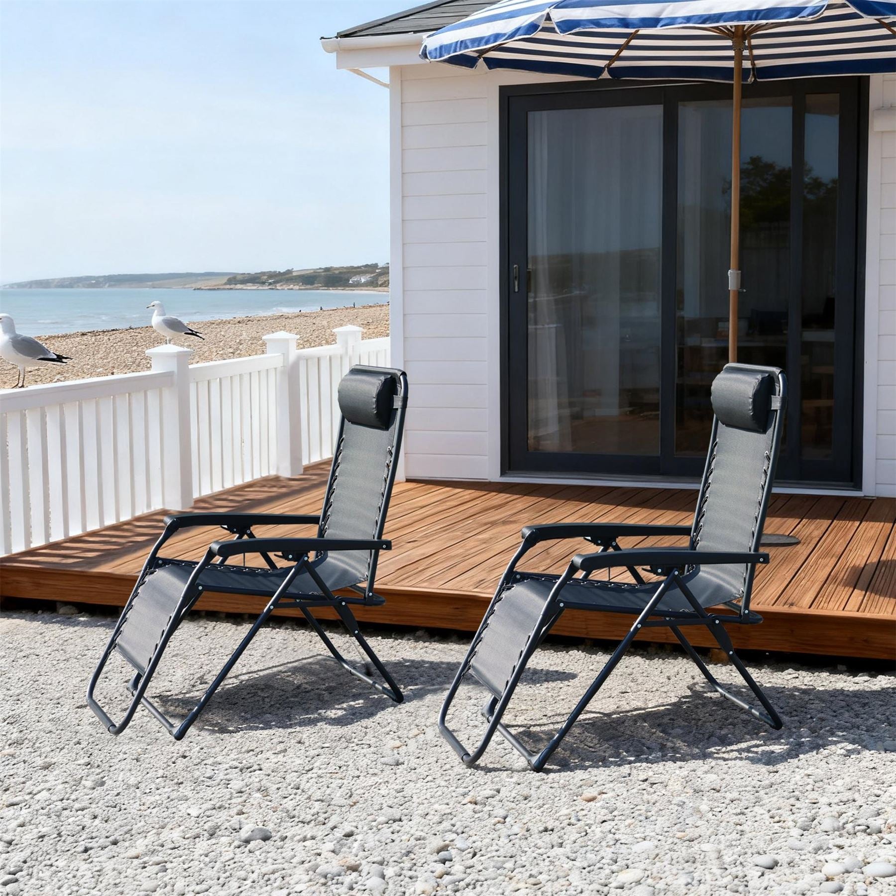 Linea Steel Frame Mesh Garden Chairs