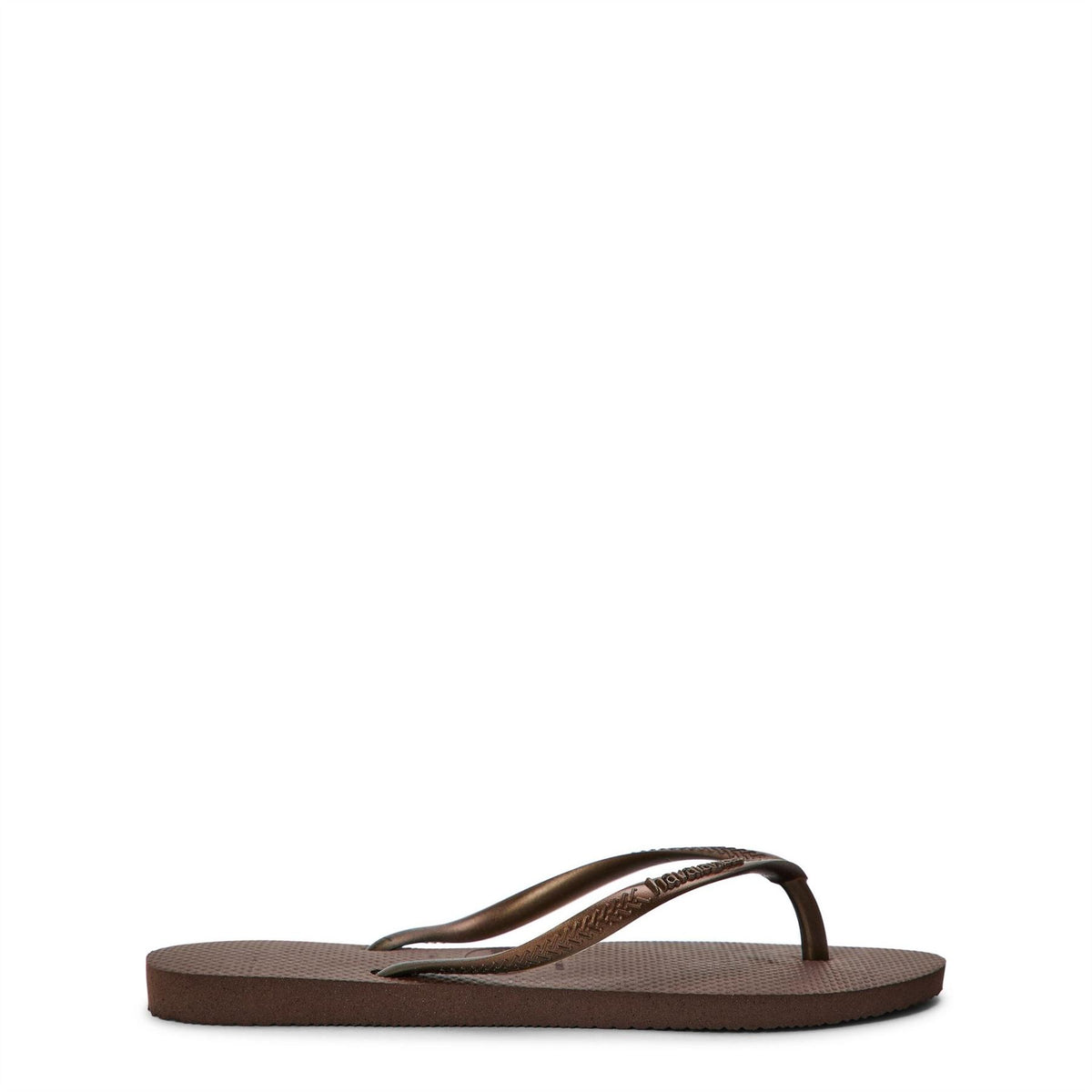 Havaianas Slim Dark Brown Metal Flip Flops