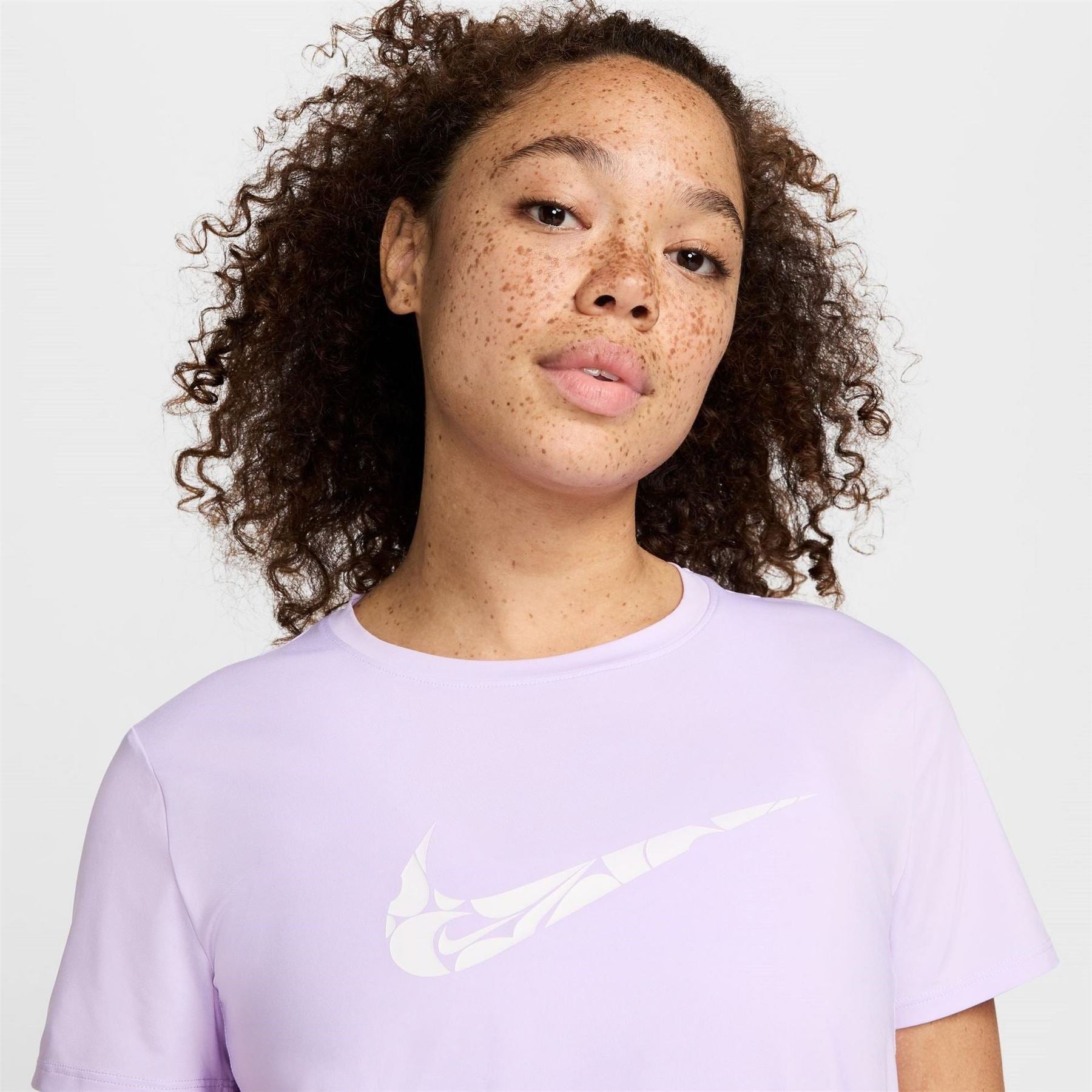 Nike Womens One Swoosh Dri Fit Short Sleeve Running Top