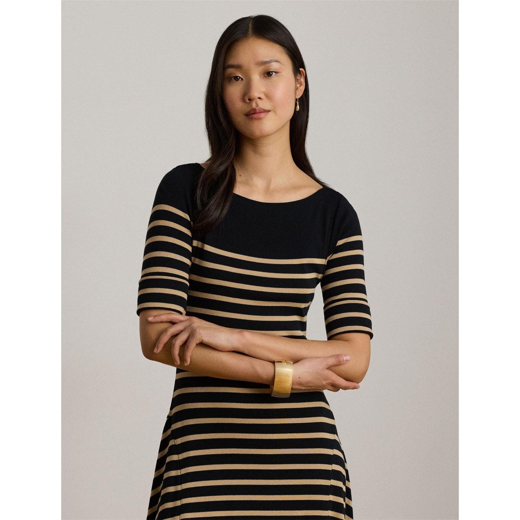 Lauren by Ralph Lauren Boat Neck Jersey Midi Dress