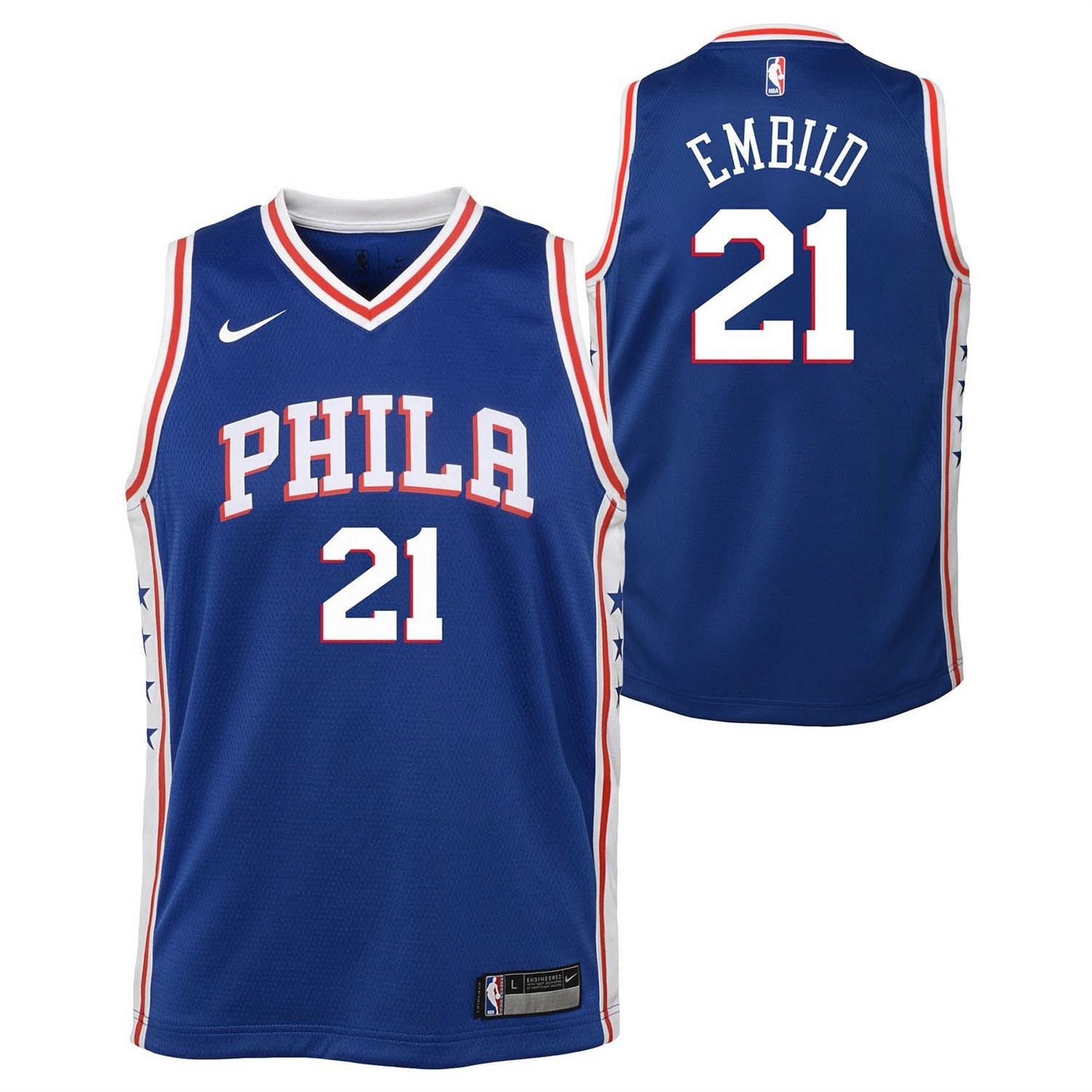 Nike 76ers Joel Embiid #21 Jersey