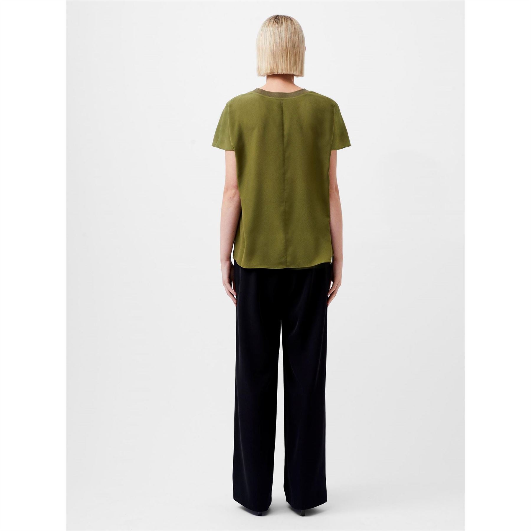 French Connection Crepe Crew Neck Regular Fit T-Shirt