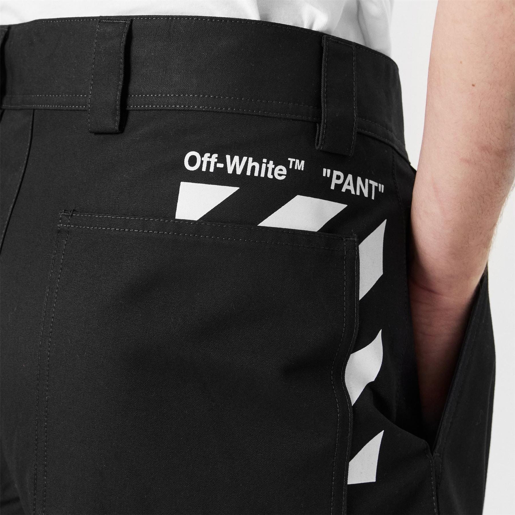 Off White Regular Fit Cargo Straight Pants