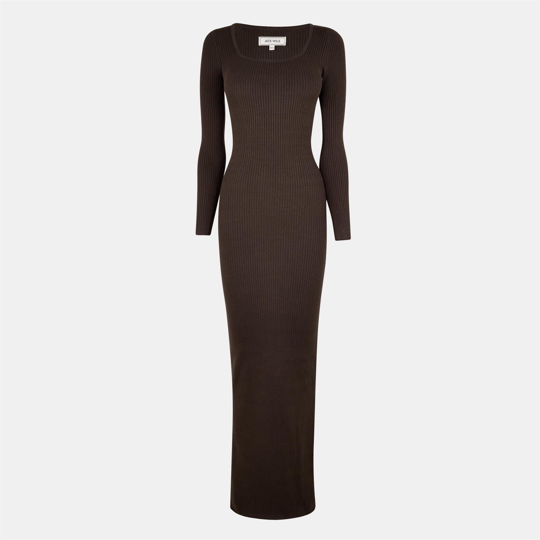 Jack Wills Jw Square Neck Maxi Knitted Jumper Dress
