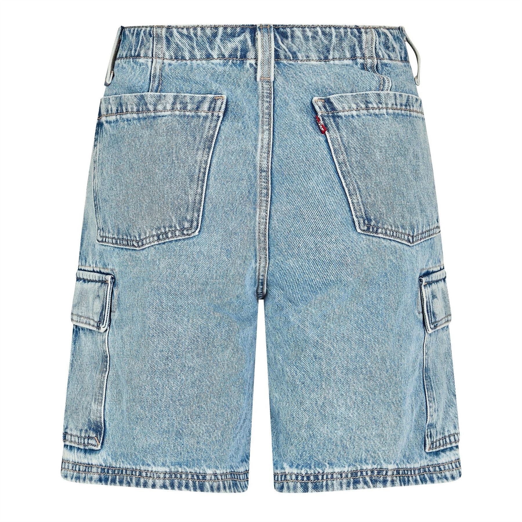 Levis Stone Wash Patterned Baggy Cargo Shorts