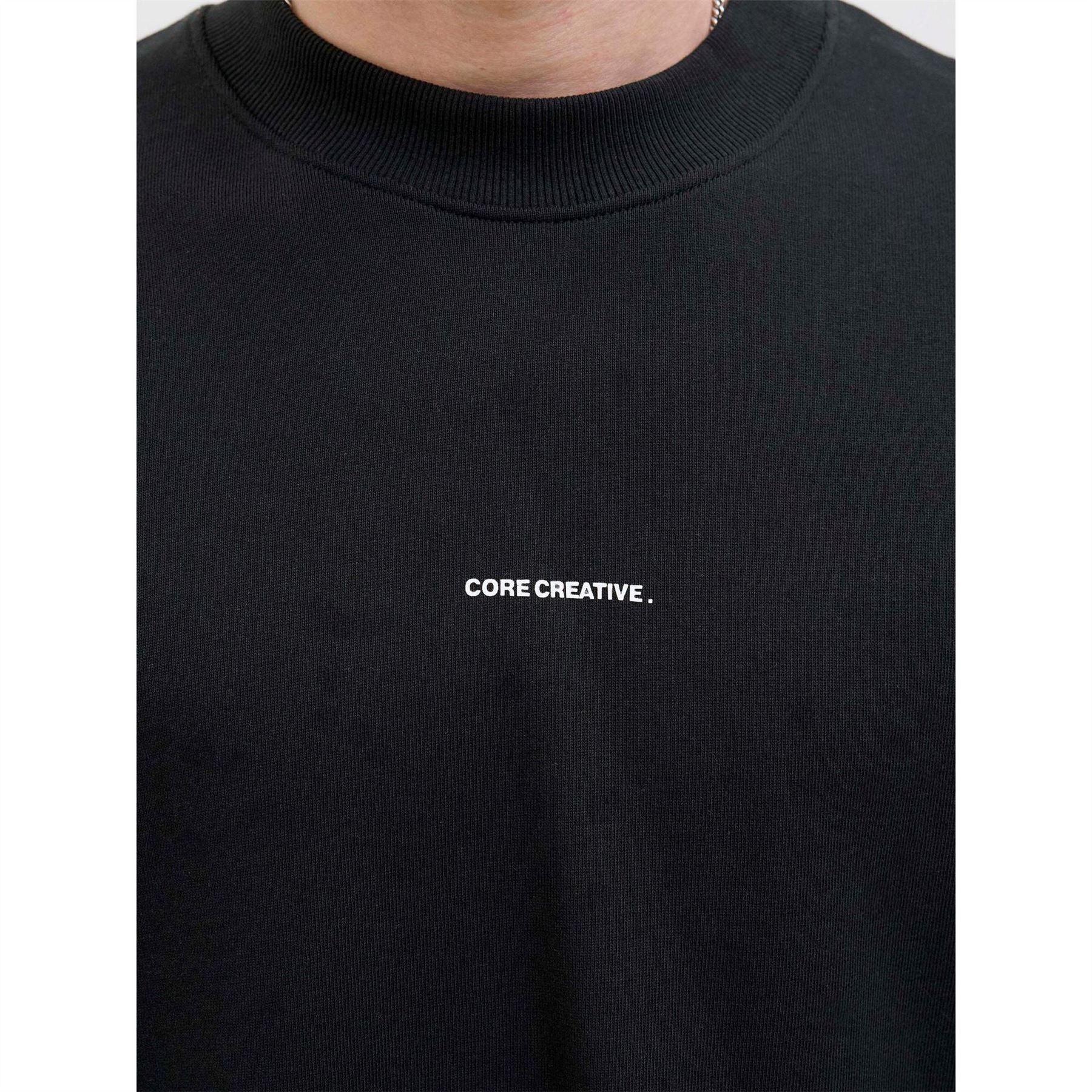 Jack and Jones Print Back Short Sleeve Crew Sweatshirt