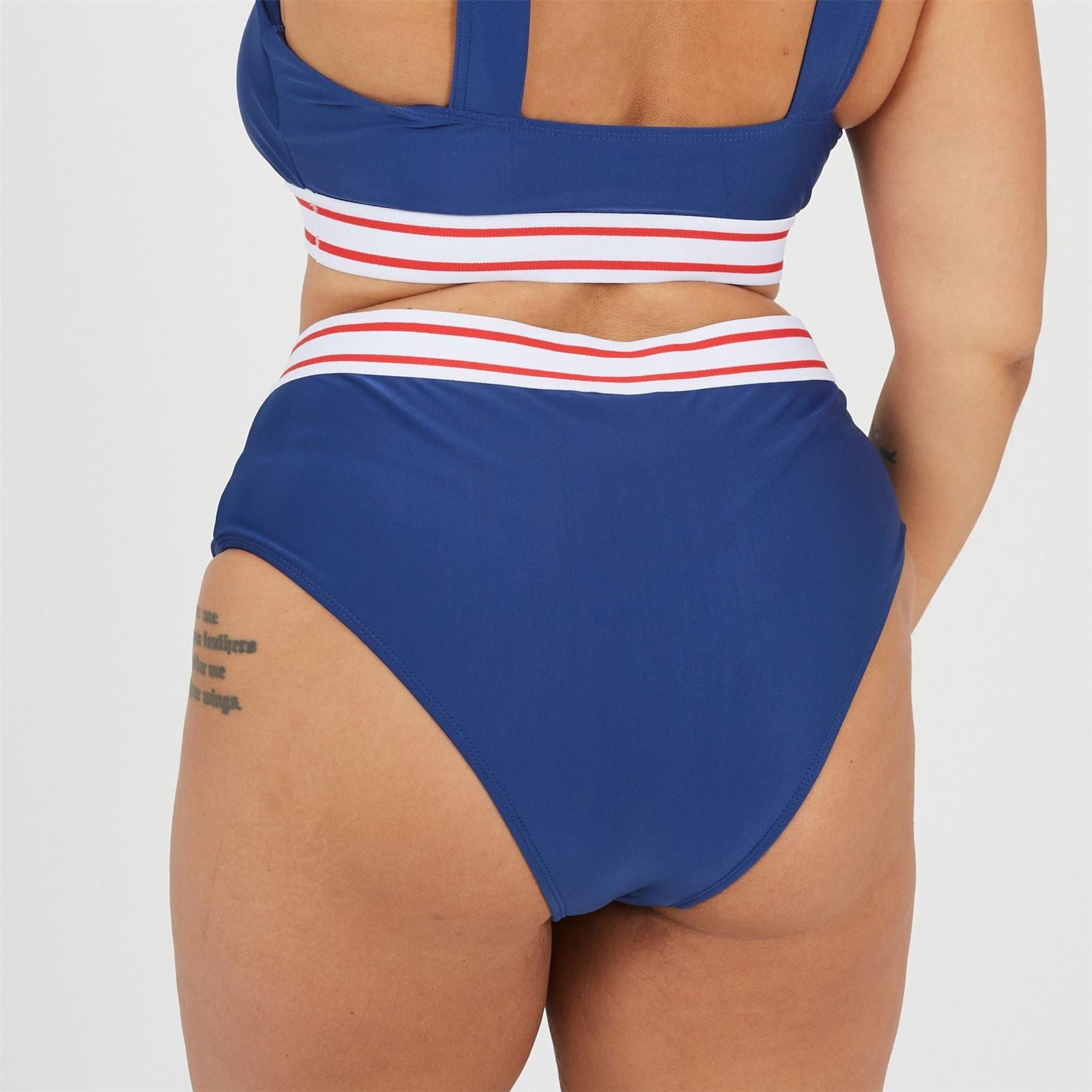 Brave Soul Womens Plus Size High Waisted Bikini Bottoms