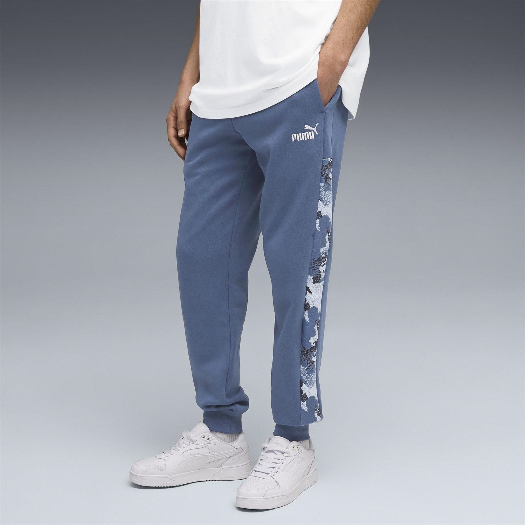 Puma Camo Fleece Closed Hem Jogging Bottoms