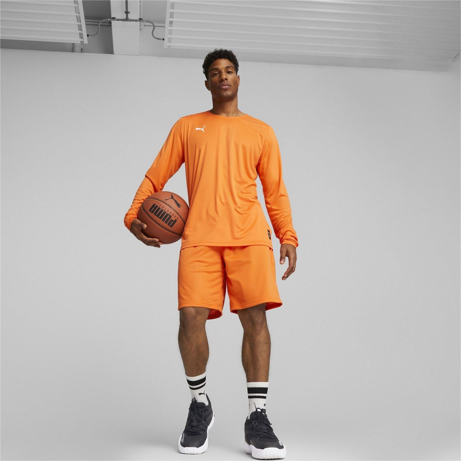 Puma Hoops Team Long Sleeve Performance Gym Top