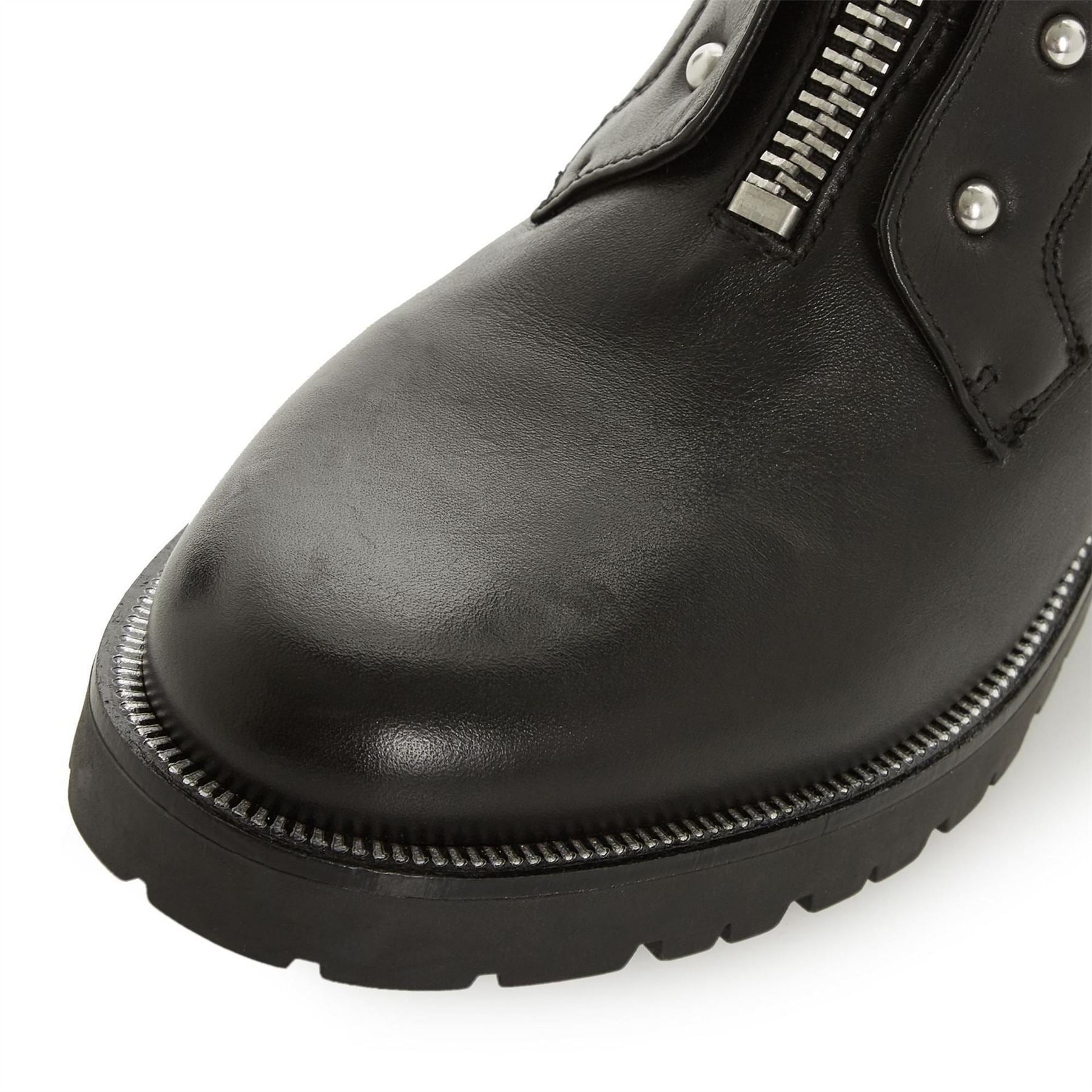 Dune London Studded Buckle Biker Boots