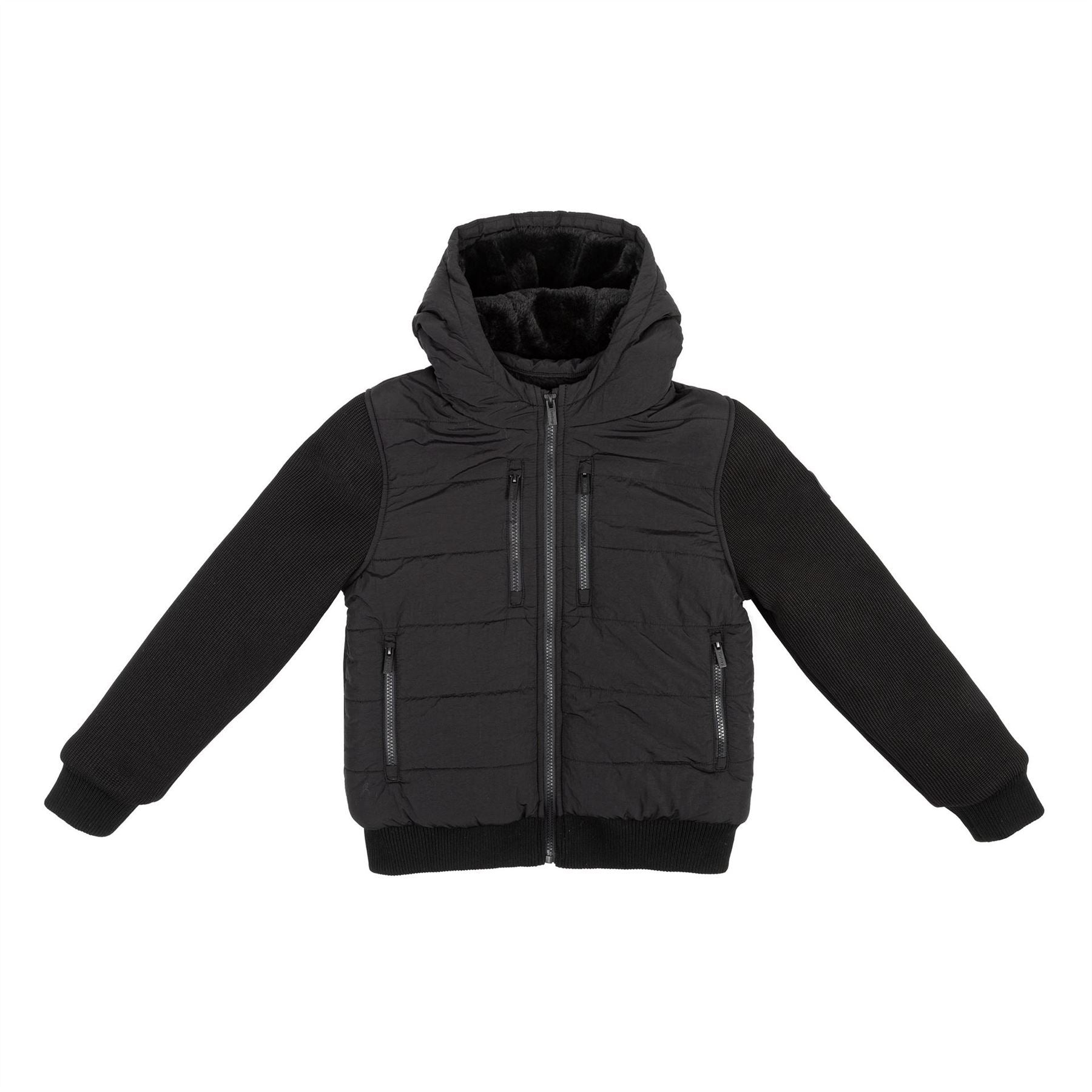 Firetrap Sartorial Hooded Long Sleeve Quilted Jacket