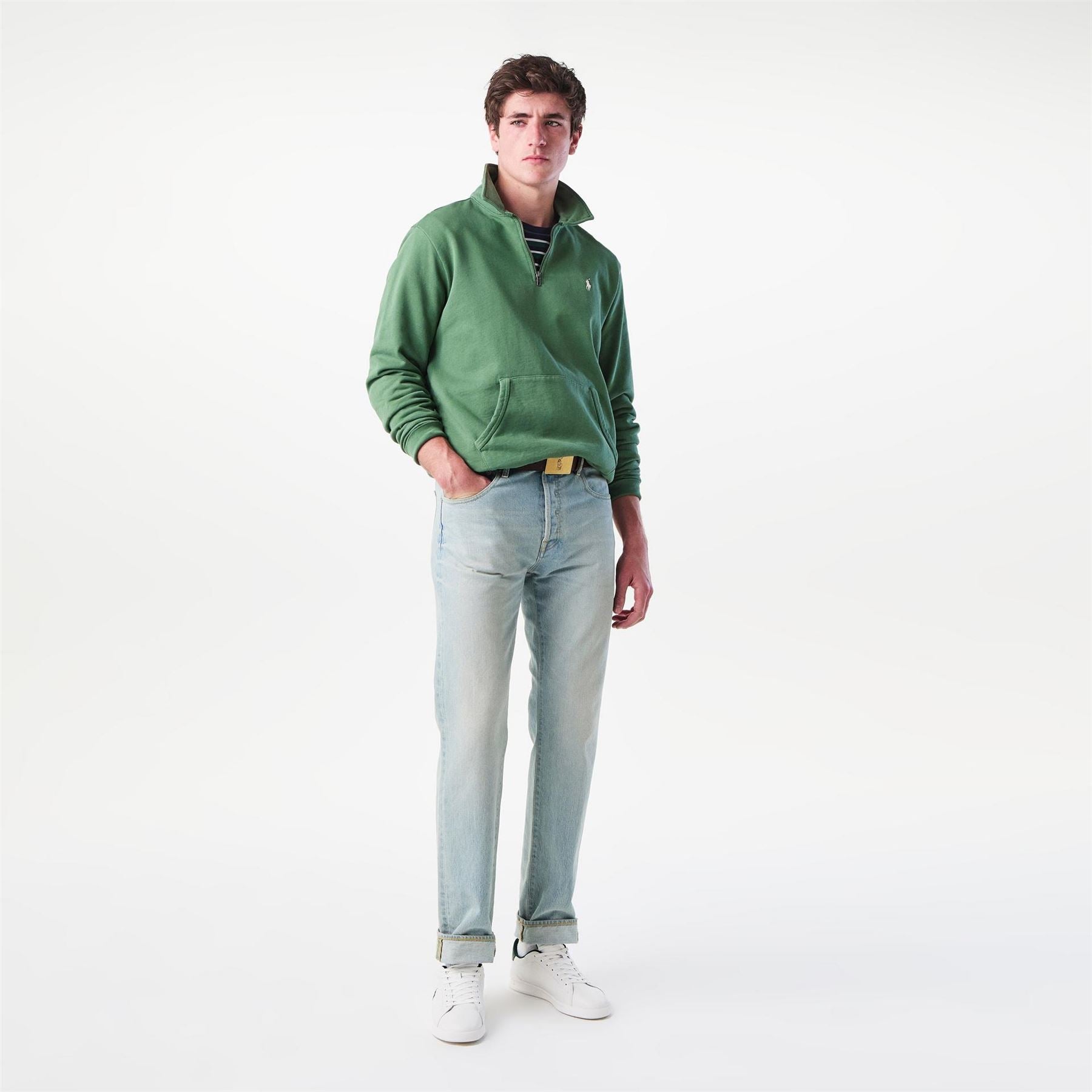 Polo Ralph Lauren Terry Cotton Quarter Zip Sweater