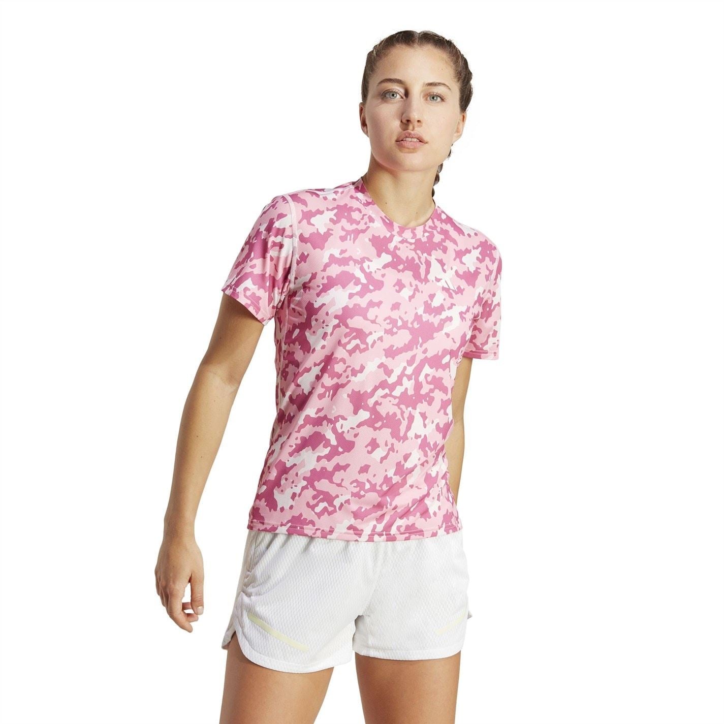 adidas Womens Camo Print T-Shirt