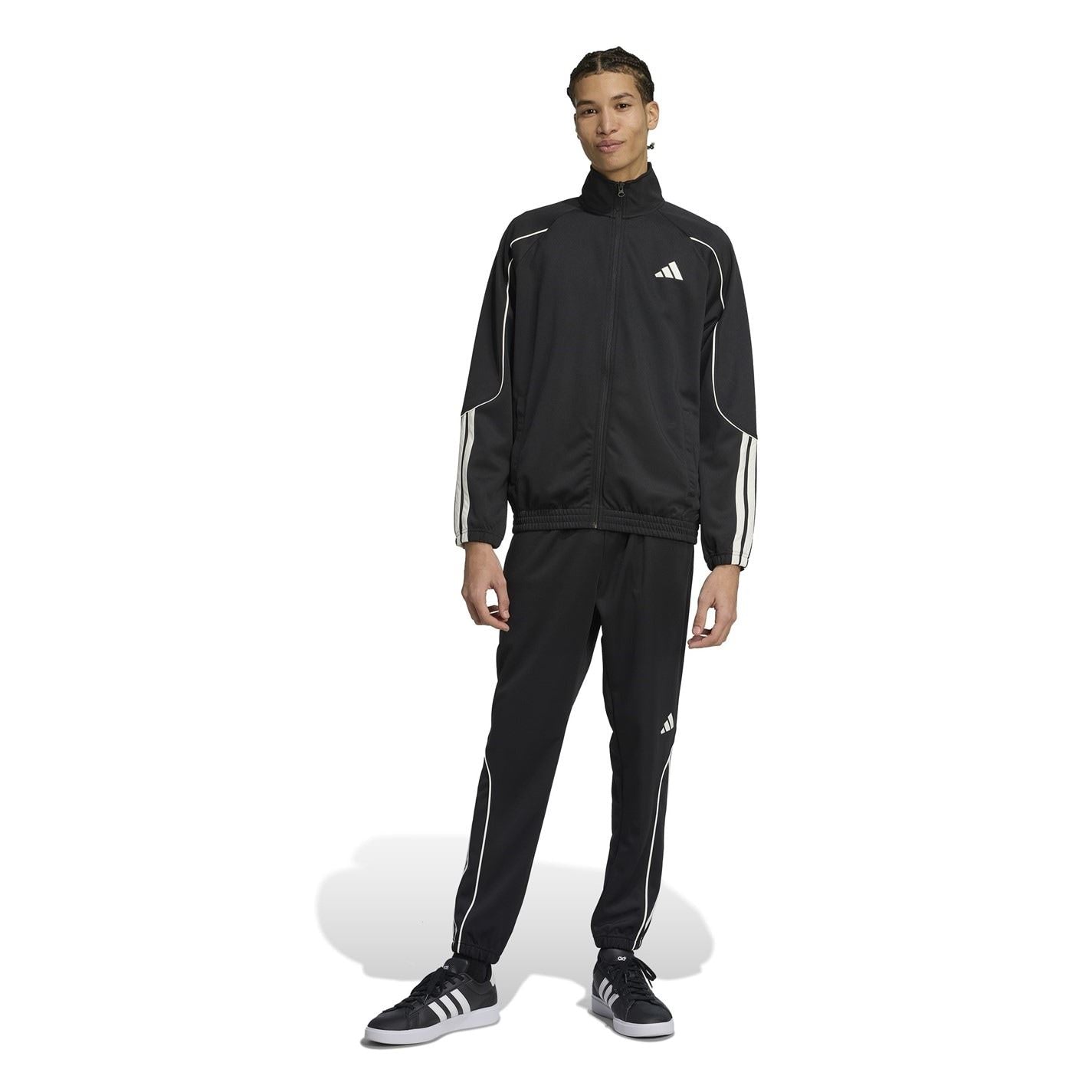 adidas 3s Funnel Neck Long Sleeve Sweatshirt Full Tracksuit