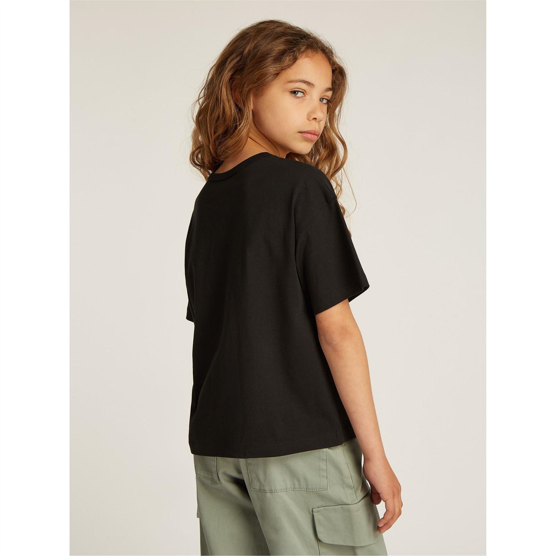 Calvin Klein Jeans Regular Fit Glitter Short Sleeve Crew Neck T-Shirt