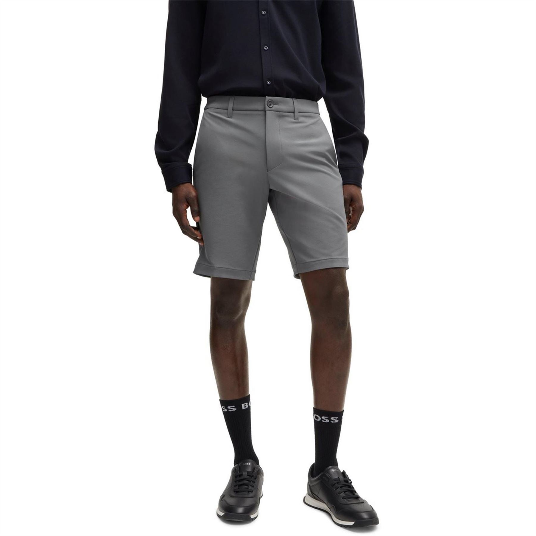 Boss Solid Patterned Chino Shorts