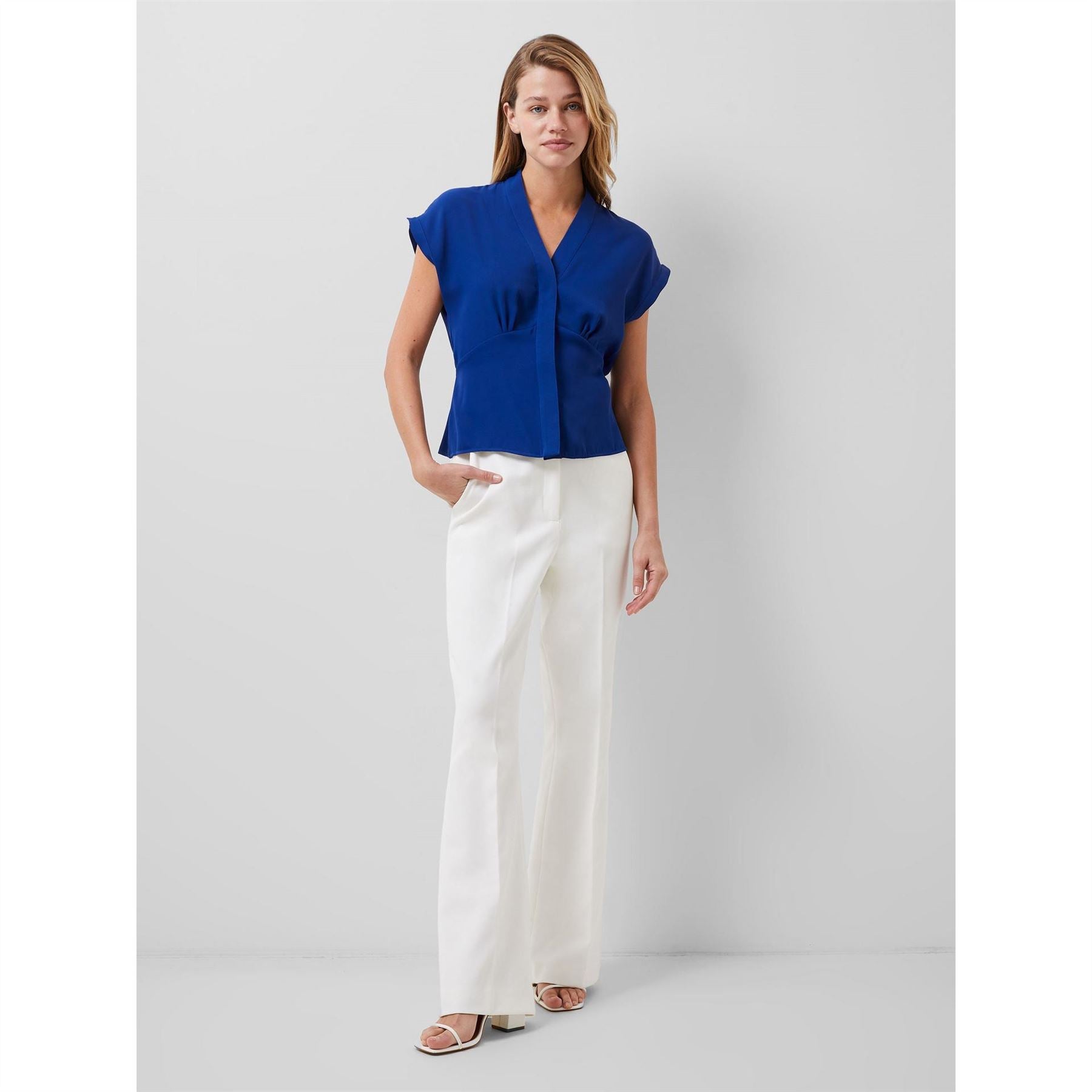 French Connection Short Sleeve Regular Fit Blouse