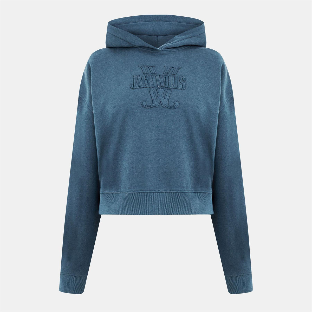 Jack Wills Baggy Fit Hooded Cropped Sweatshirt