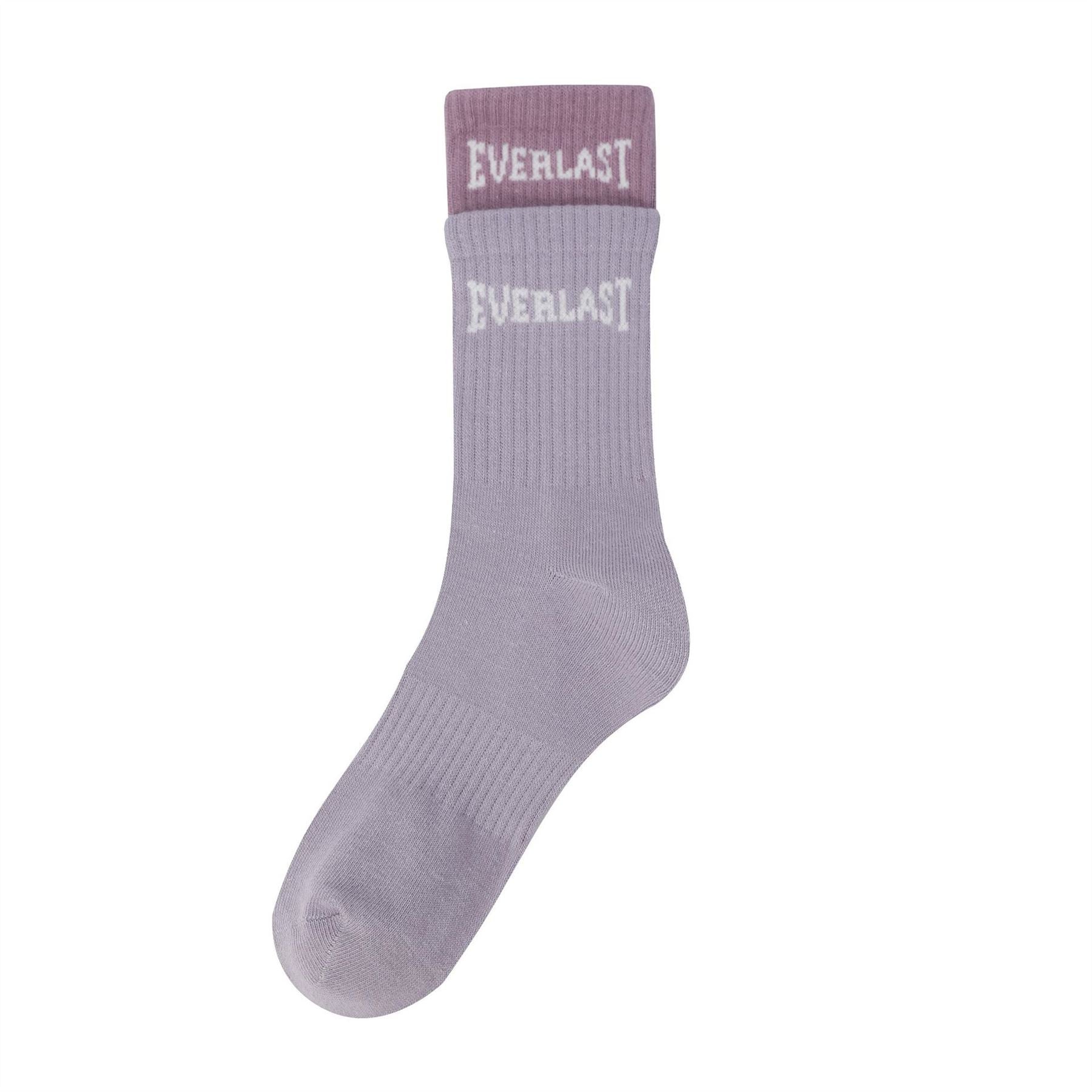 Everlast 2 Pack Rib Lettering Crew Socks