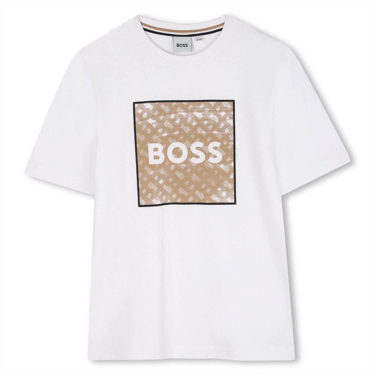 Boss Monogram Box Print Crew Neck Short Sleeve T-Shirt